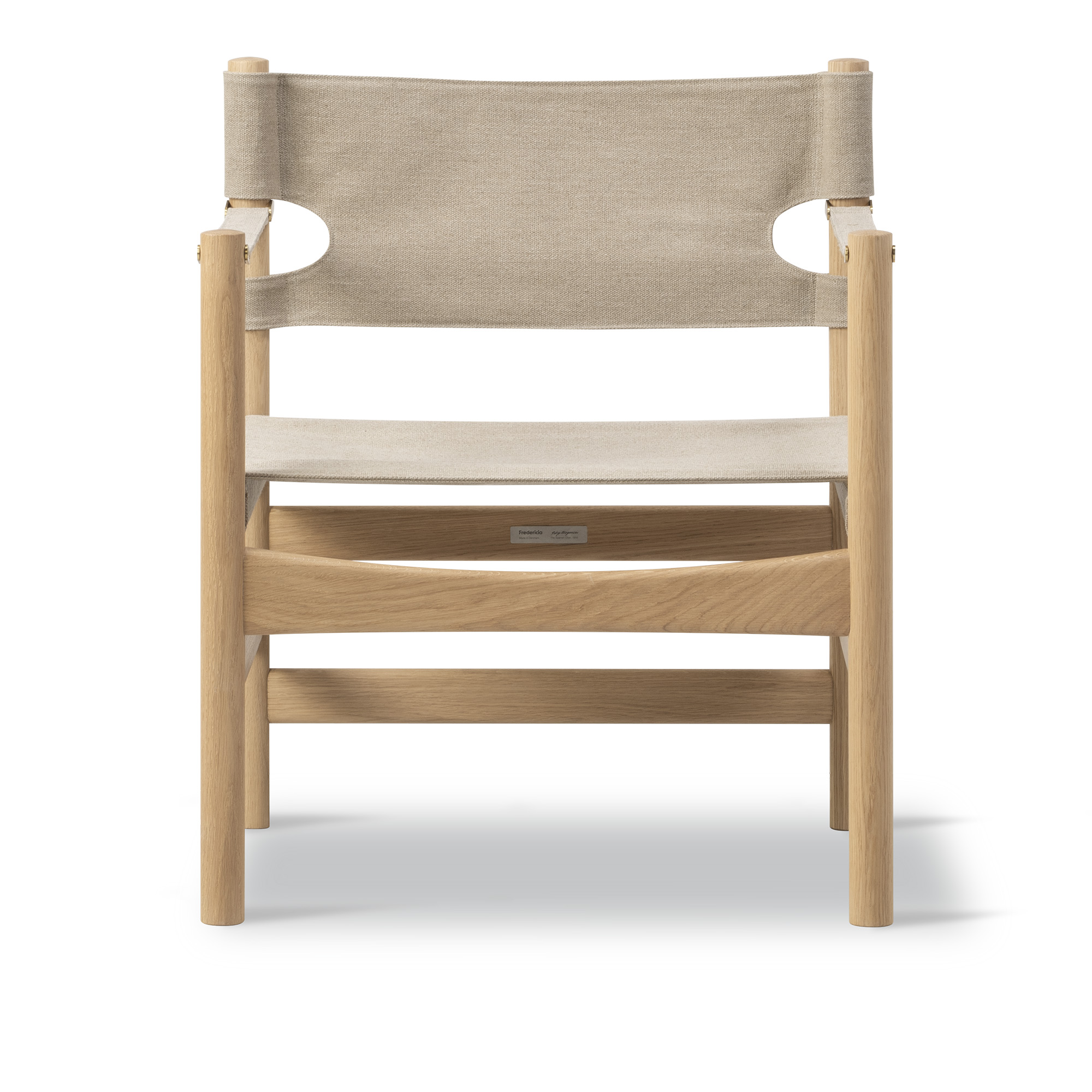 Fredericia Furniture - Mogensen Lounge chair - Canvas 21 Chair - Oak light oil - Natural canvas - Fåtöljer - Børge Mogensen - Textilmaterial
