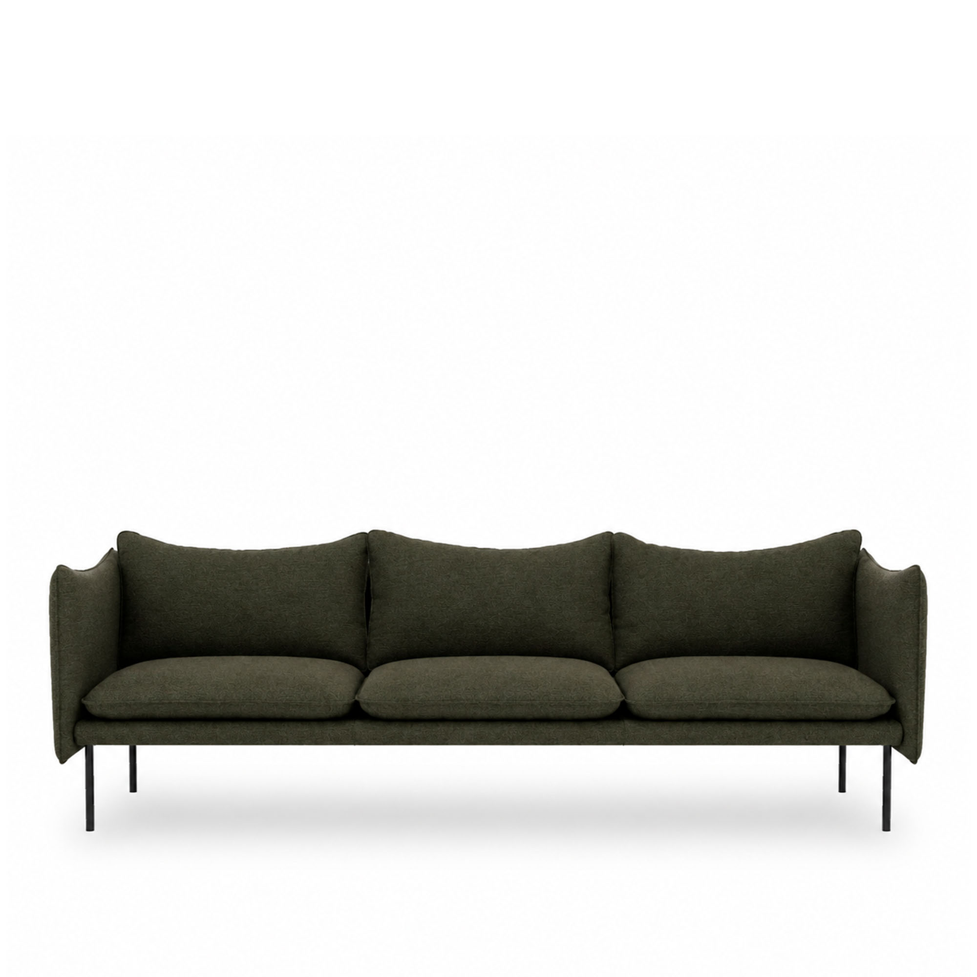 Fogia - Tiki Soffa, 3-sits, Svart Underrede, Tyg, Kat.E Barnum 9 Pine - Soffor - Andreas Engesvik - Gr&ouml;n