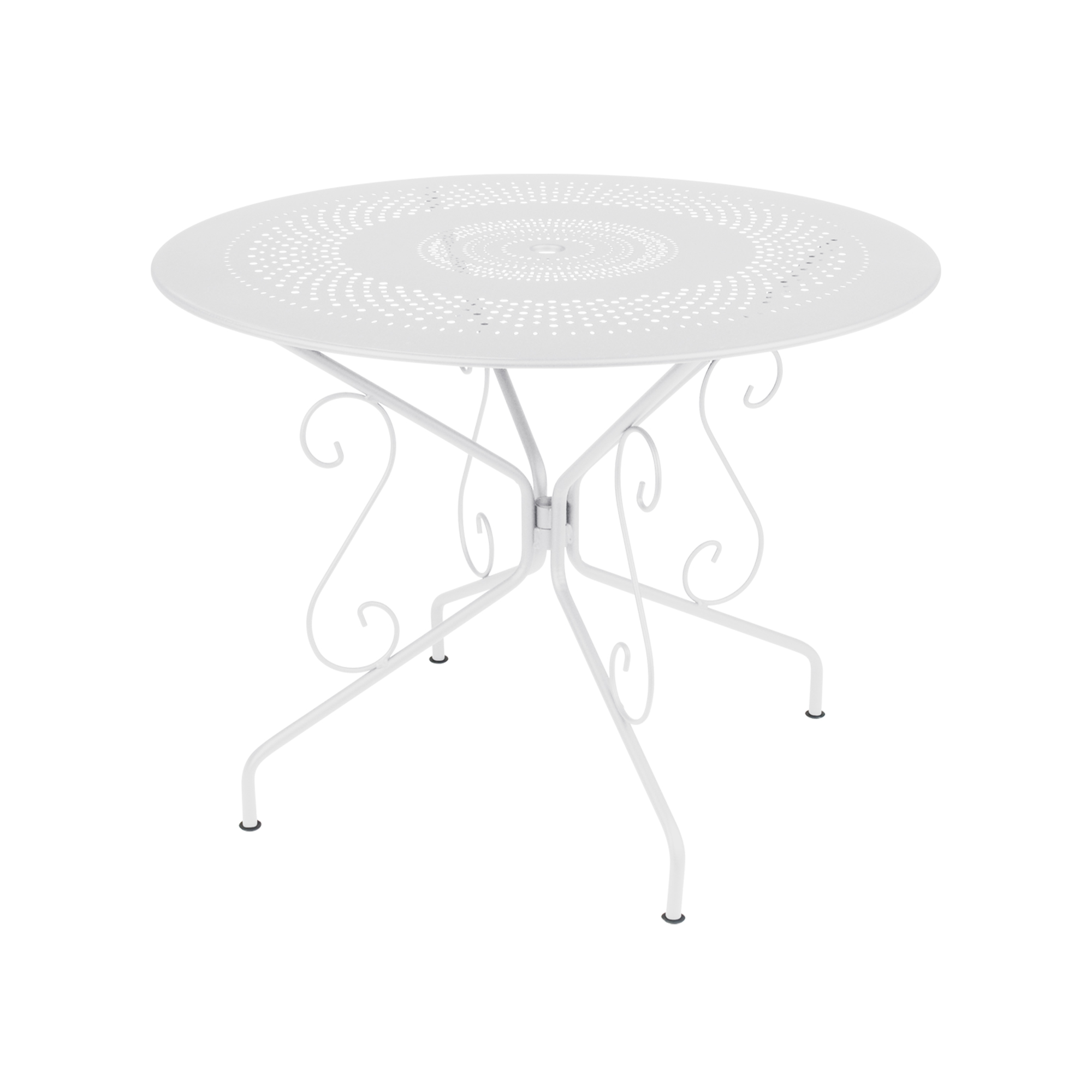 Fermob - Montmartre Table Ø 96 cm, Cotton White - Matbord utomhus - Vit - Metall