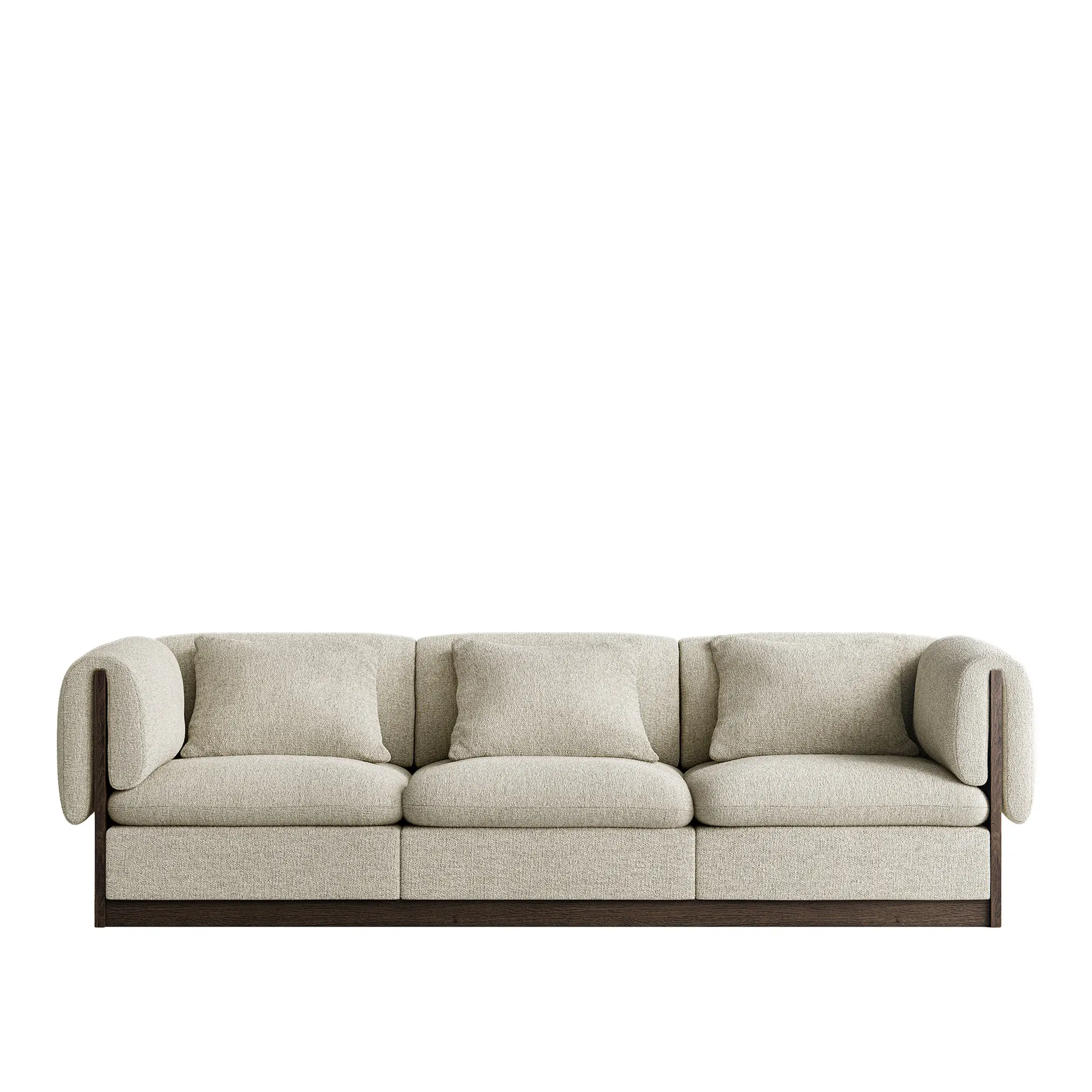 L.A. 3-Seater Sofa Dark Oak inc. Cushion
