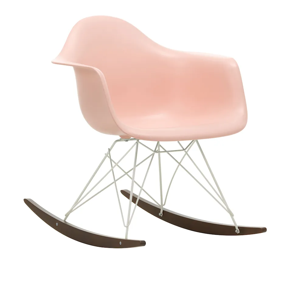 Eames RE Plastic Armchair RAR gungstol White/Dark Maple