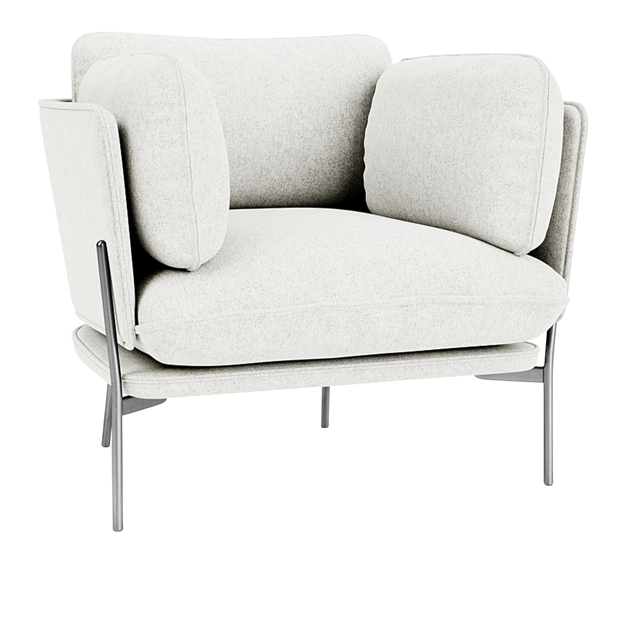 &Tradition - Cloud LN1 - Chrome - Fabric cat.2 - Hallingdal 65 110 - Fåtöljer - Luca Nichetto - MDF/Metall