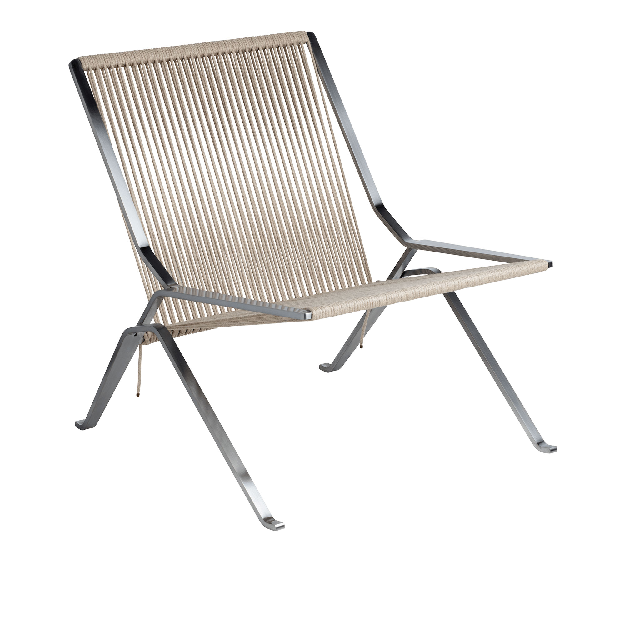 Fritz Hansen - PK25, Natur - Fåtöljer - Poul Kjærholm - Beige - Naturmaterial/Metall | Möbler - Fåtöljer Och Puffar - Fåtöljer | Möbelexperten