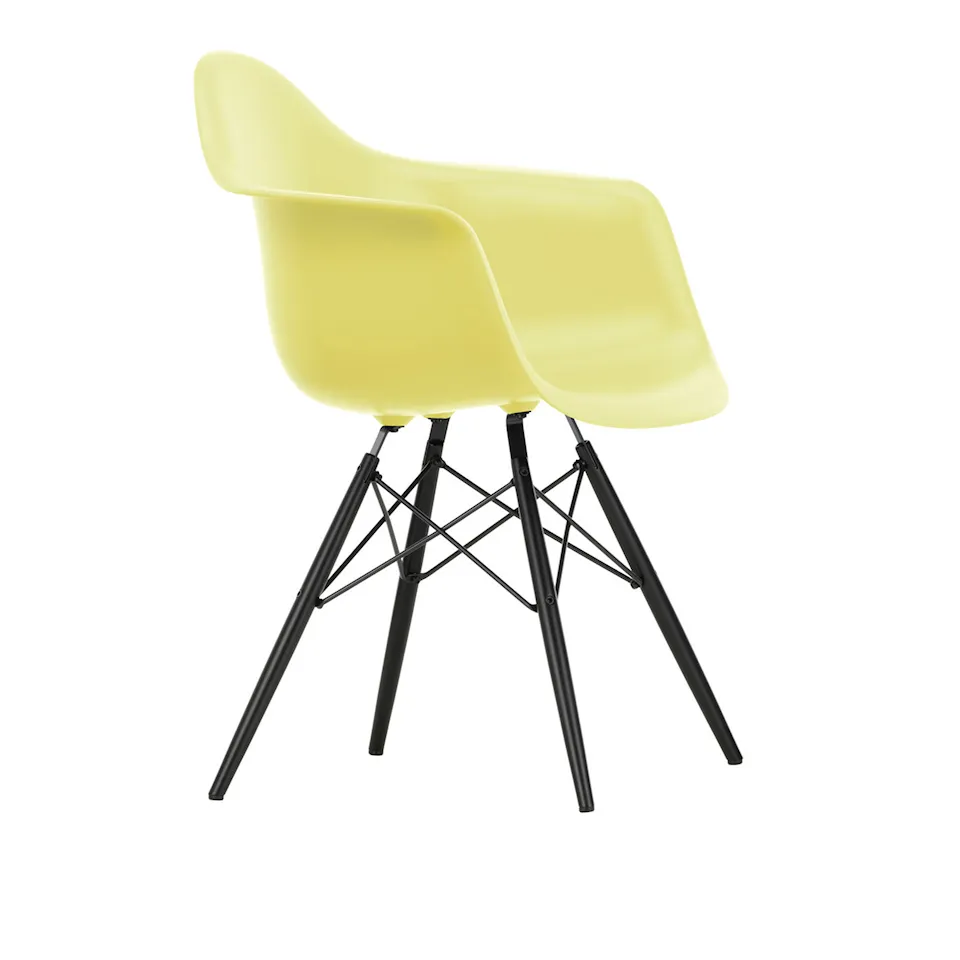 Eames RE Plastic Armchair DAW matstol Black Maple
