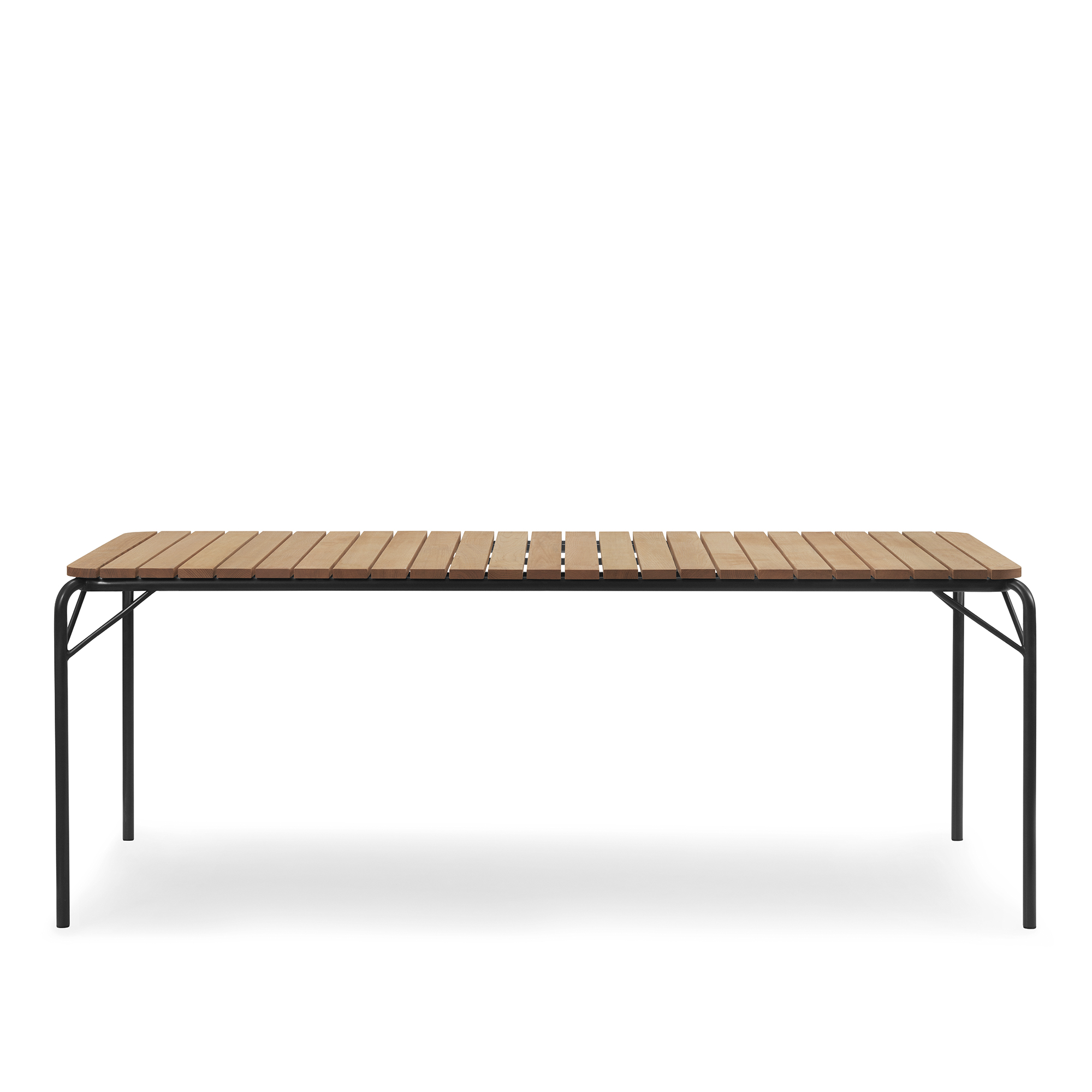 Normann Copenhagen - Vig Table 90 x 200 cm Robinia - Black - Matbord utomhus - Simon Legald - Svart - Metall/Tr&auml;