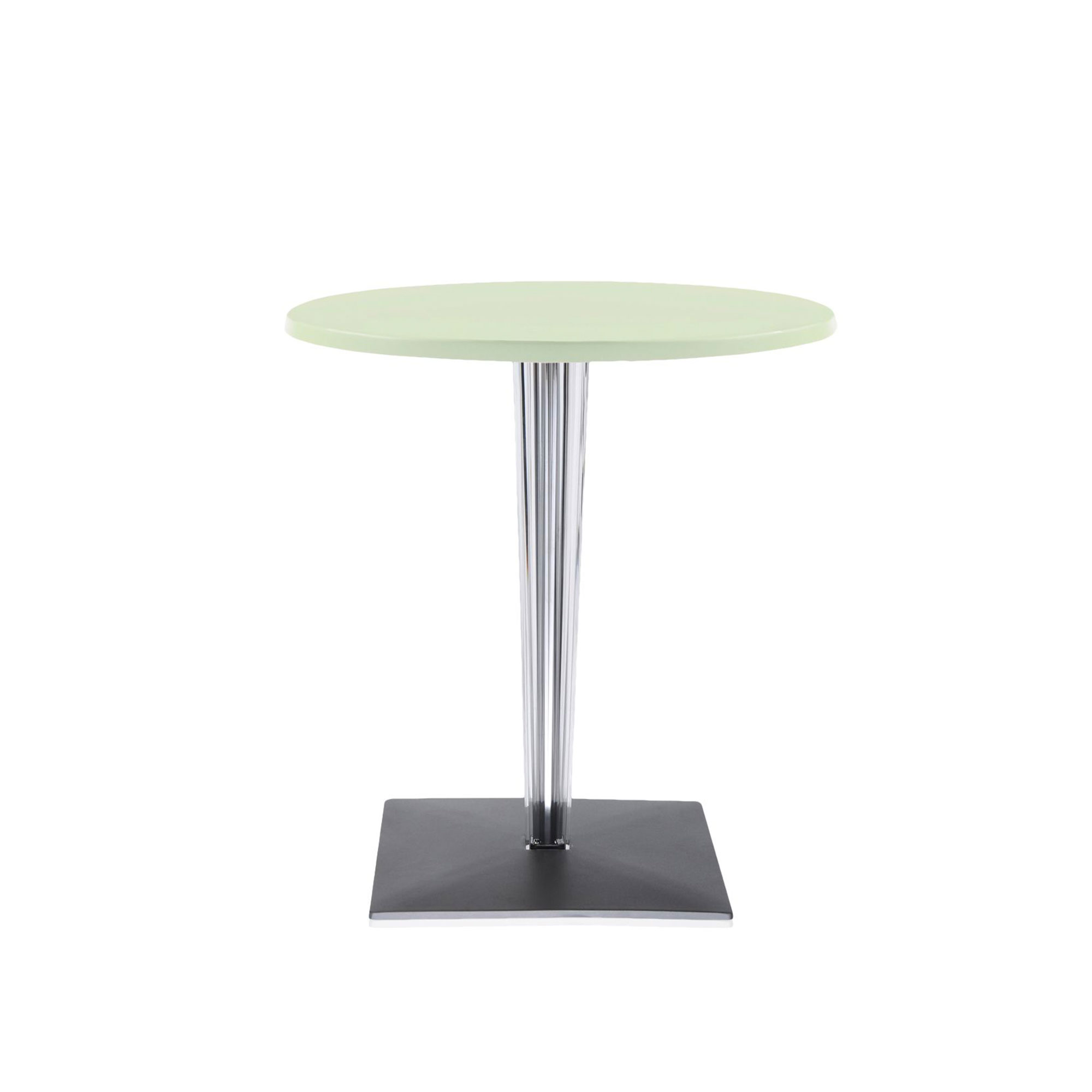 Kartell - Top Top Table 4210 Ø60, Green Melamine Top, Square Base - Matbord - Philippe Starck - Grön - Metall/Plast