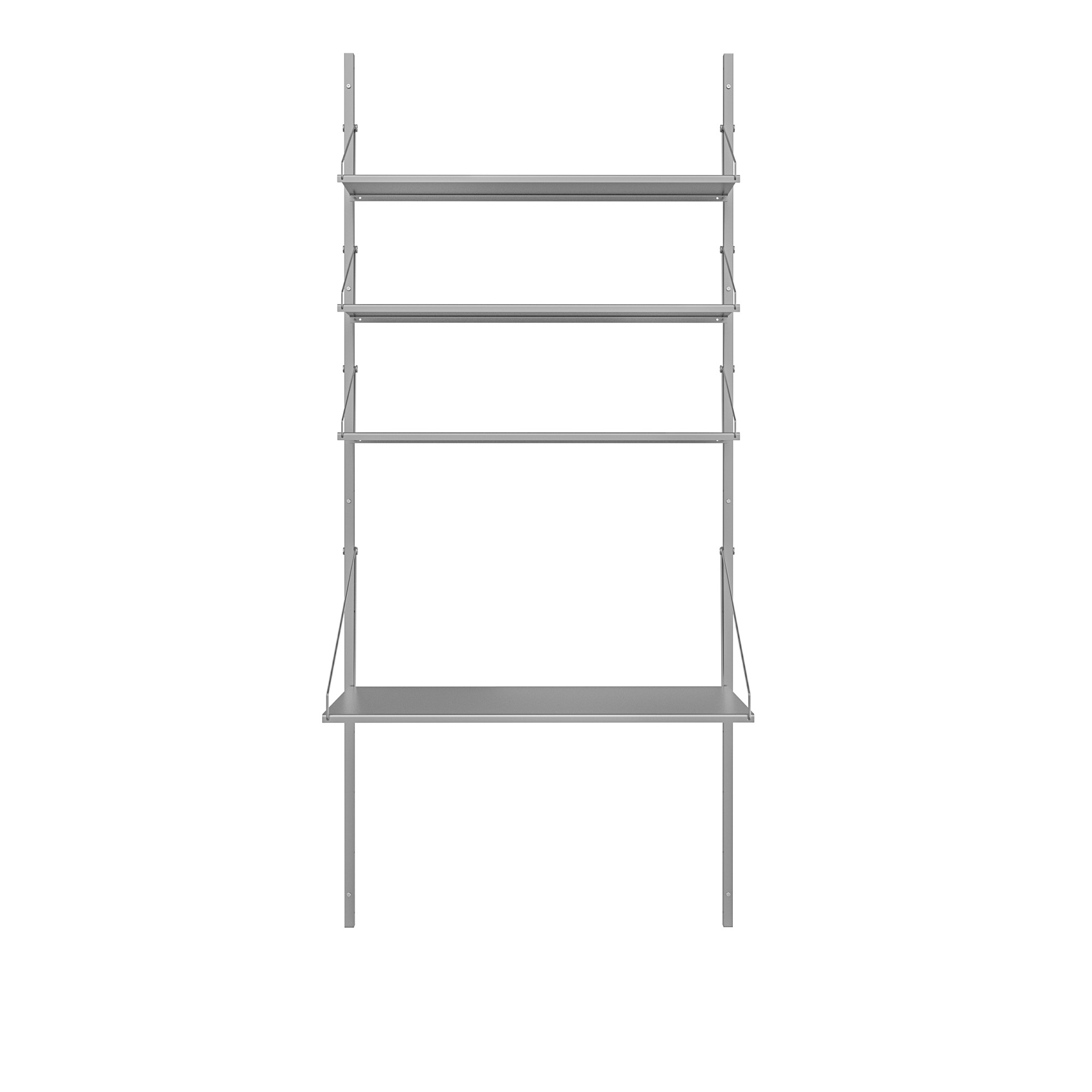 frama - shelf library desk section h1852 / w80 - hyllor & hyllsystem - vit - metall