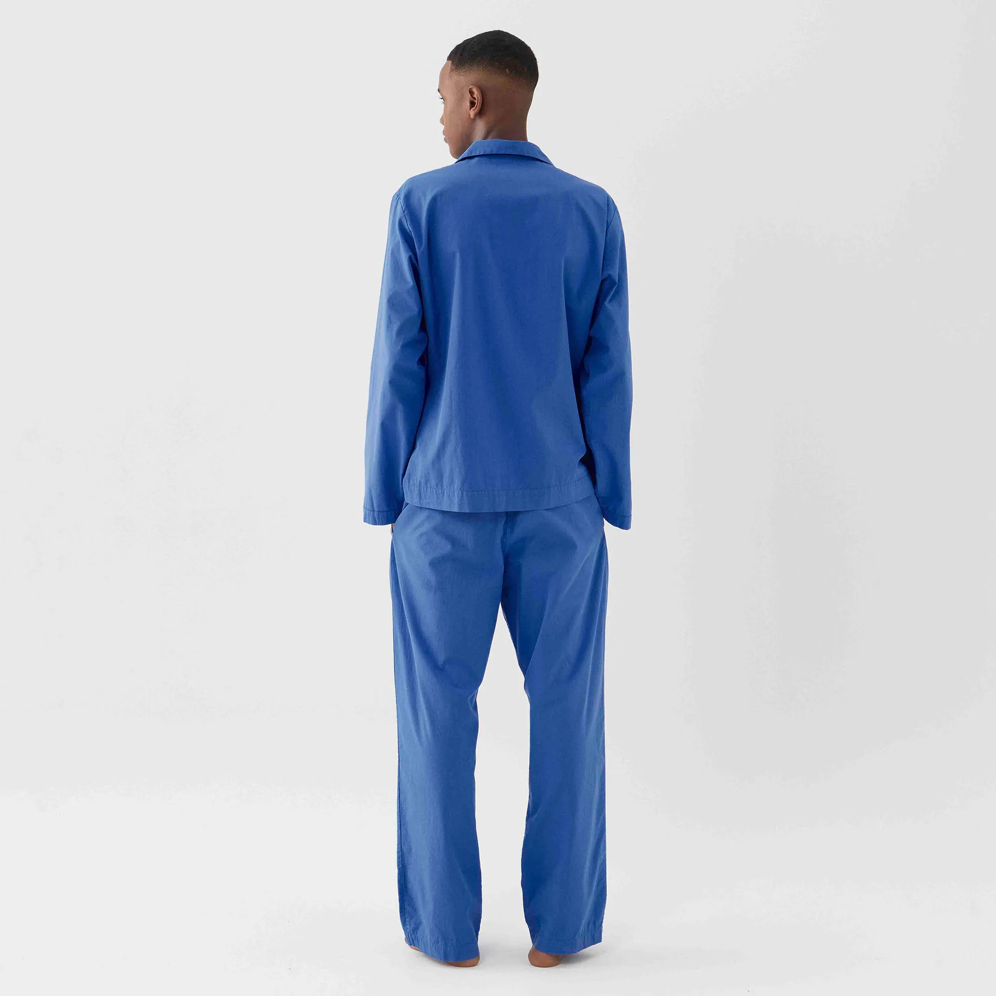 Poplin Pyjamas Shirt Royal Blue