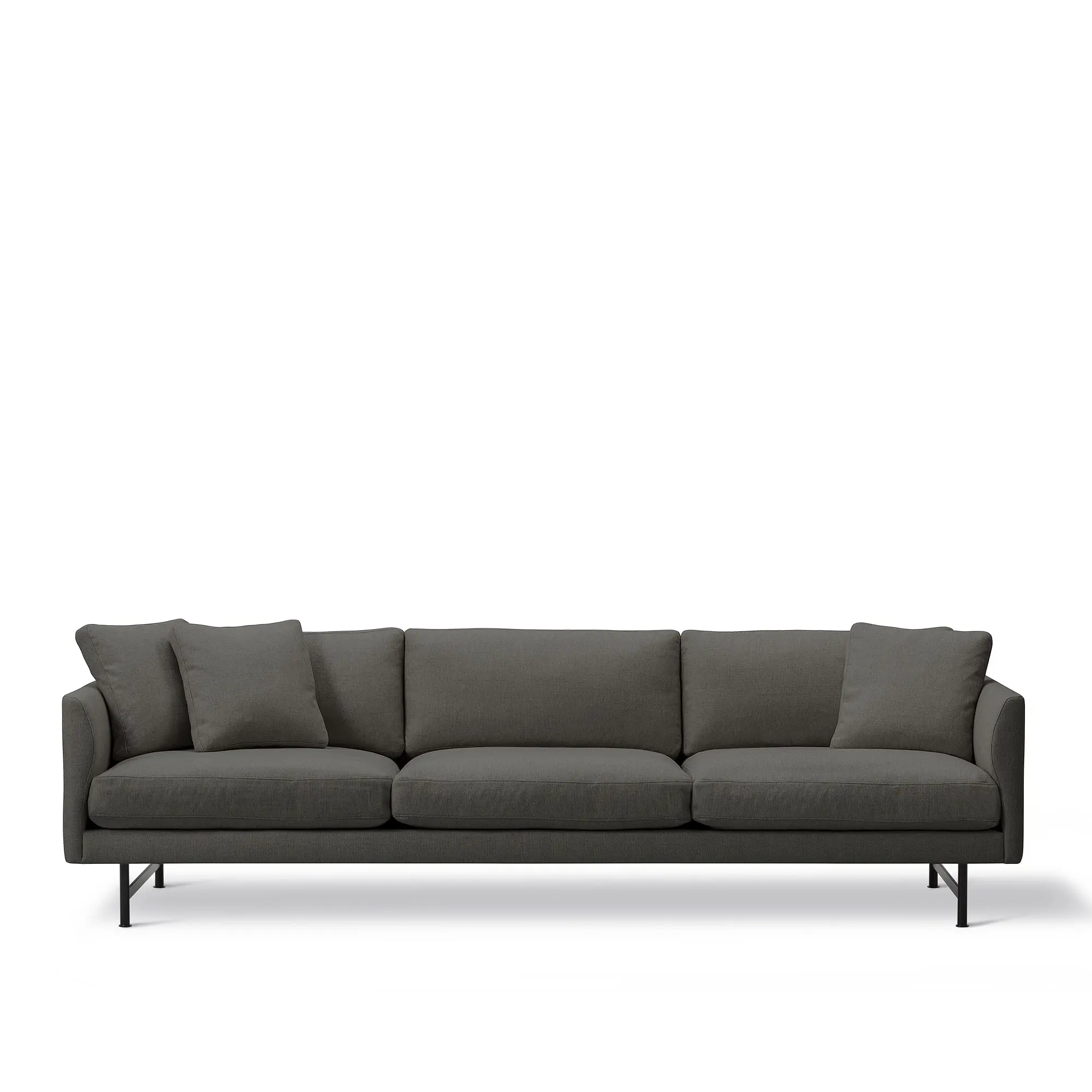 Calmo 3-sitssoffa svart metall