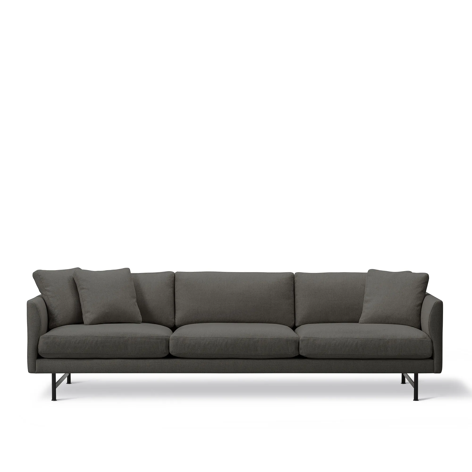 Calmo 3-sitssoffa svart metall