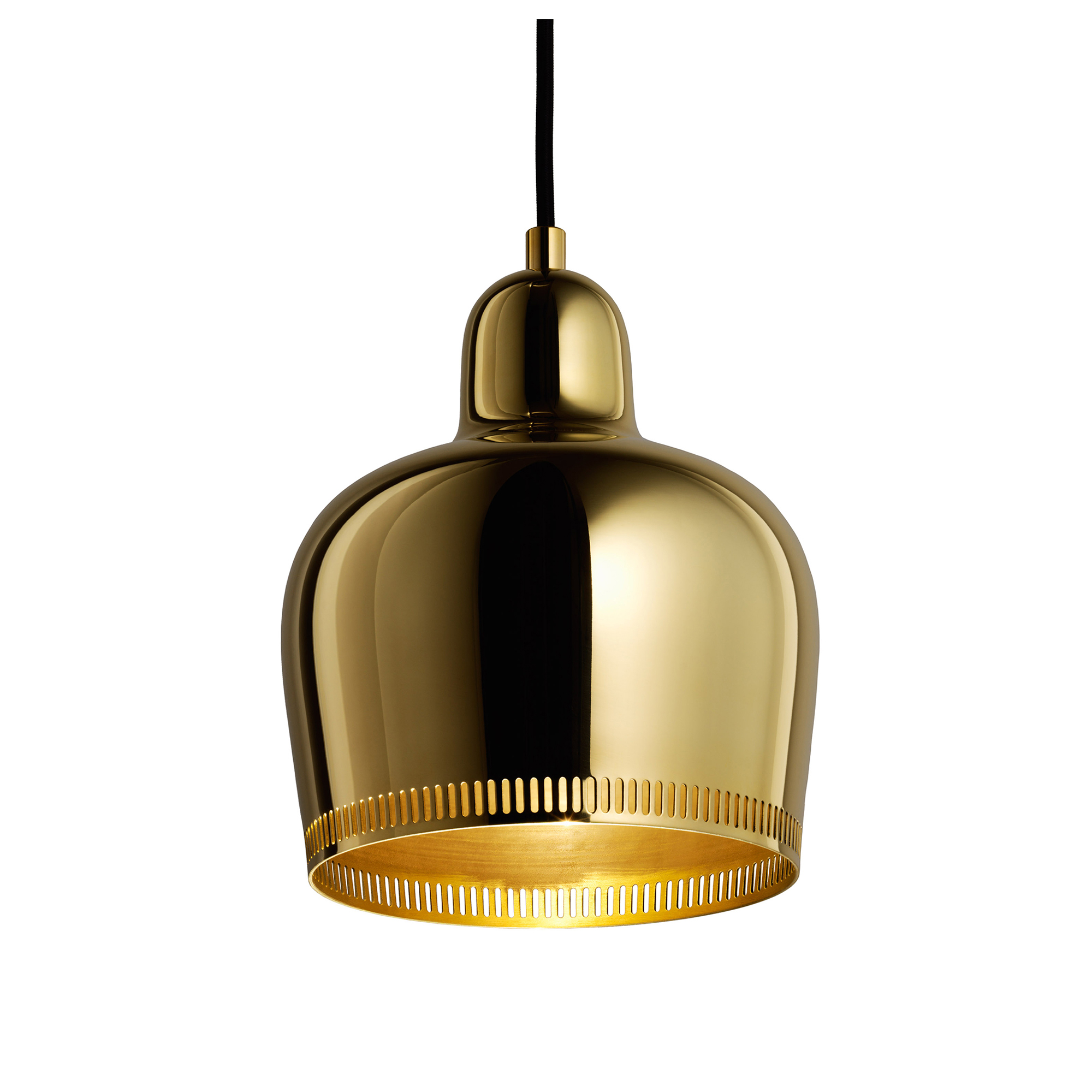 Artek - A330S Golden Bell Mässing / Insida Rå Mässing - Pendellampor - Alvar Aalto - Guld | Belysning - Taklampor - Pendellampor | Möbelexperten