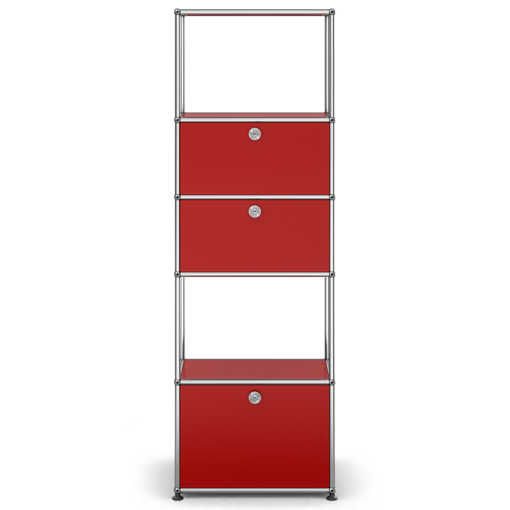 USM - USM Haller Shelf M52 USM Ruby Red - Sk&aring;p och vitrinsk&aring;p - Fritz Haller & Paul Sch&auml;rer - R&ouml;d - Metall