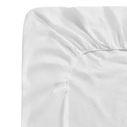 Linen Blend Crisp White dra-på-lakan