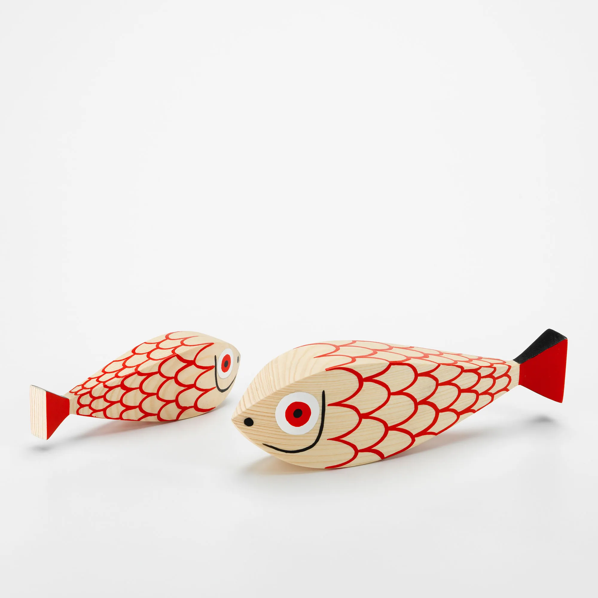 Wooden Dolls Mother Fish & Child träfigurer
