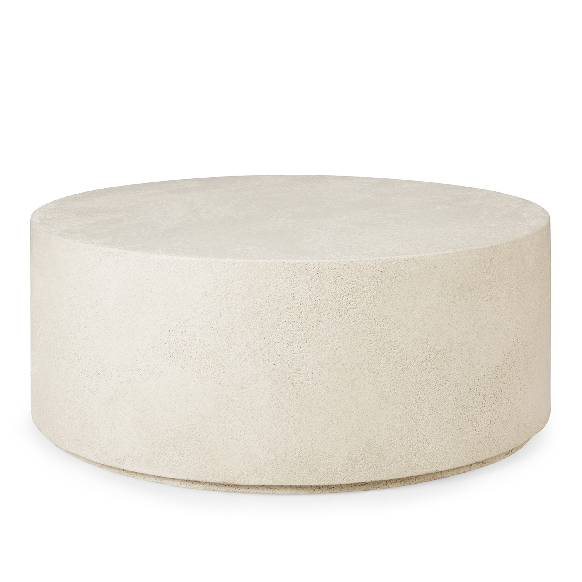 Ethnicraft - Elements Coffee Table - Microcement - Off White - Round - Sidobord - Vit - Sten | Möbler - Bord - Sidobord | Möbelexperten