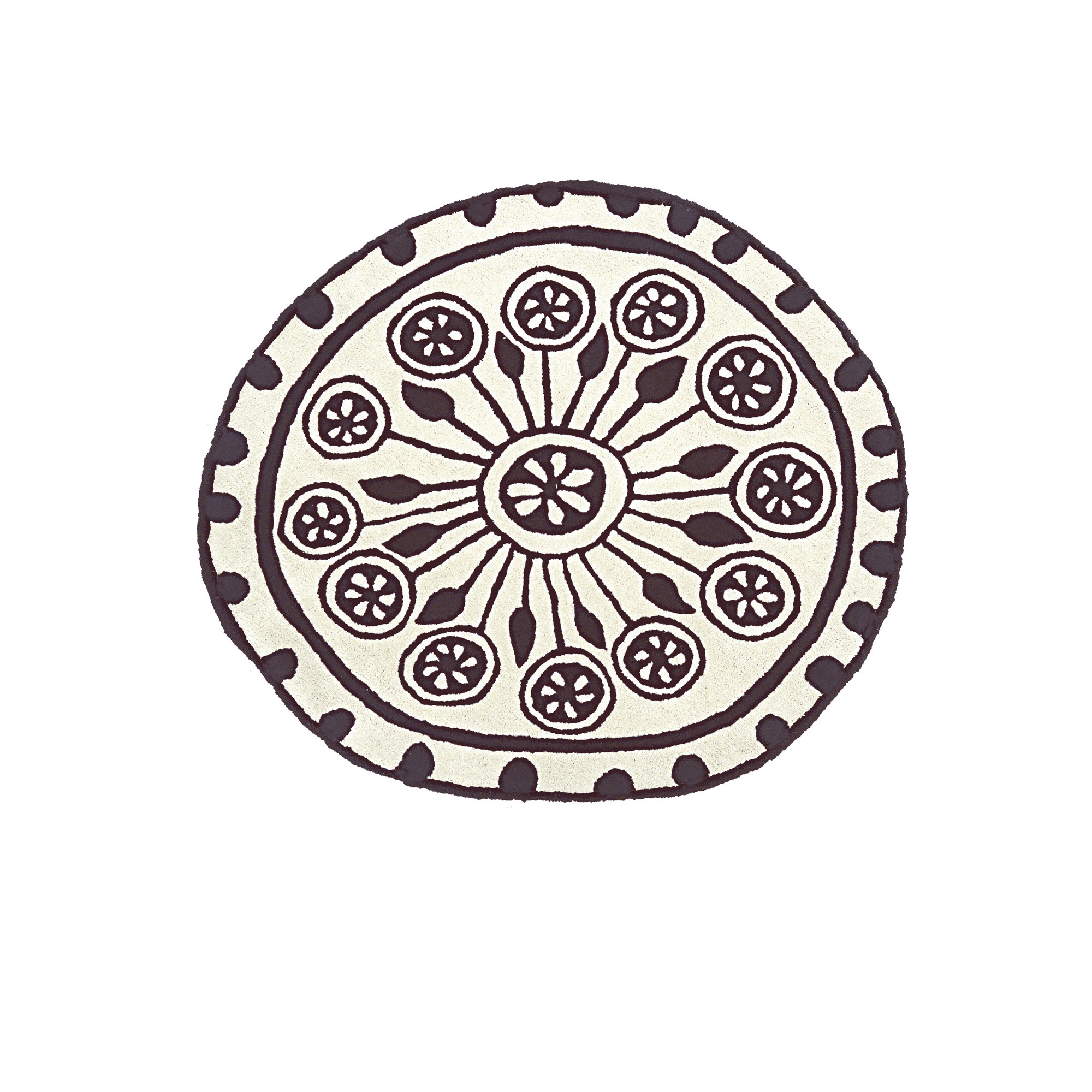 Nanimarquina - Rangoli 1 Rug Ø125 cm - Ullmattor - Nani Marquina - Mönstrad