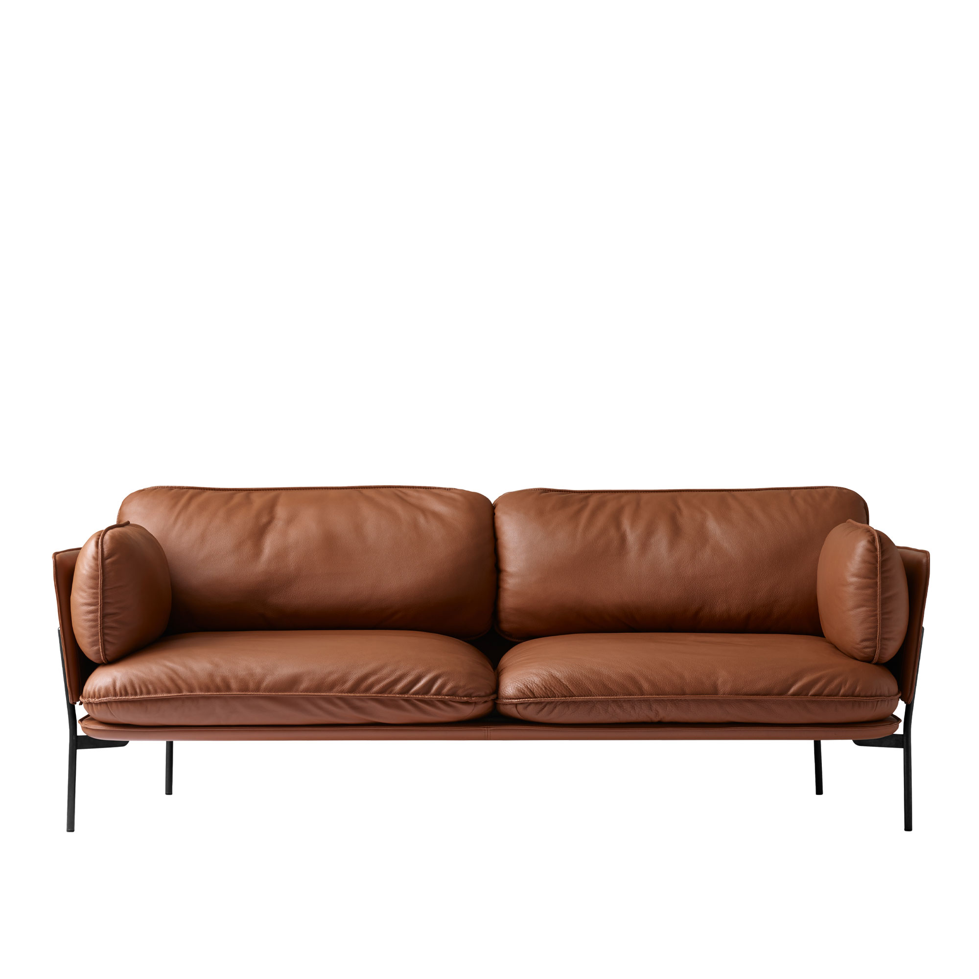 &Tradition - Cloud LN3.2, Warm Black Leather cat.2, Noble Cognac - Soffor - Luca Nichetto