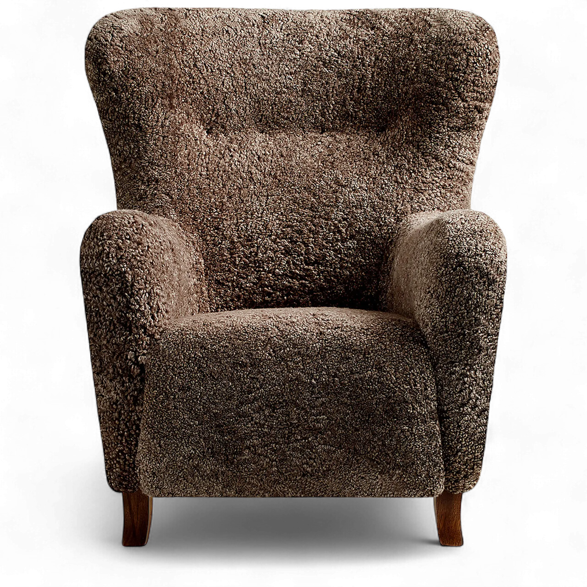 Sampo Chair Sheepskin Sahara Fumed Oak