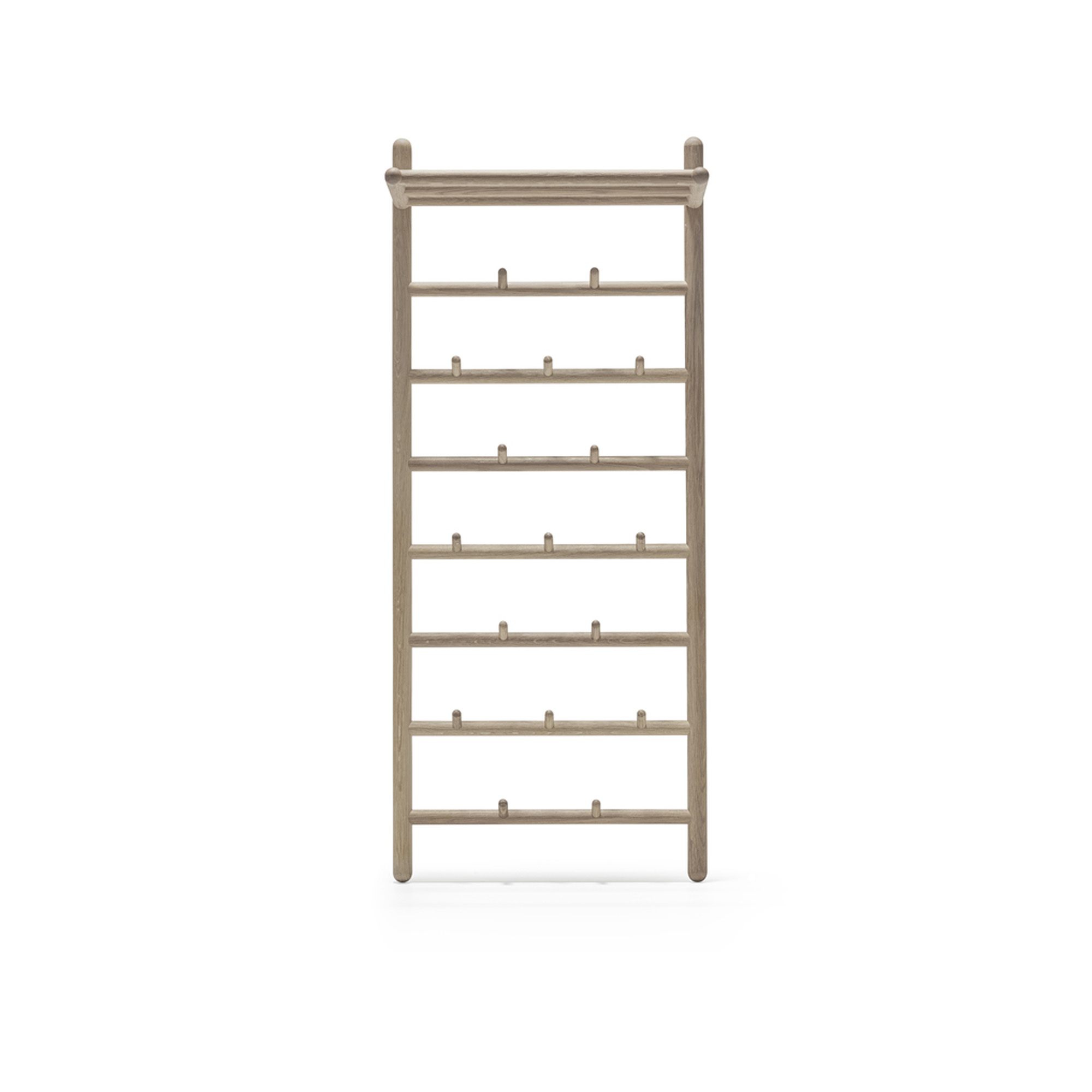 Stolab - Miss Holly Ribbstol Ek, Med Hylla, Ytbehandling Vitolja 5 - Klädhängare & galgar - Jonas Lindvall - Träfärgad