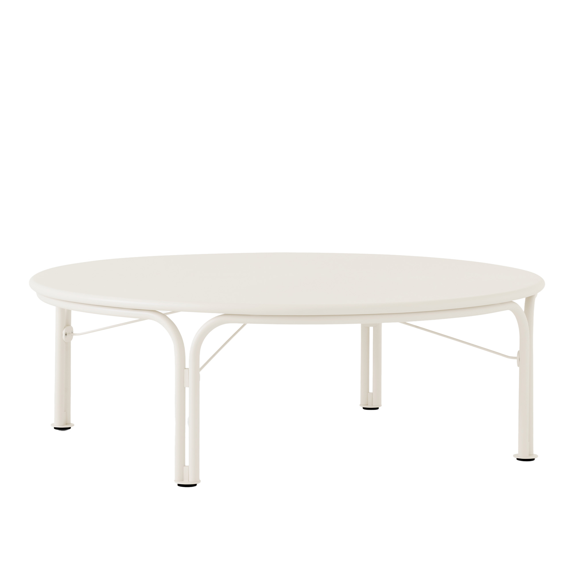 &tradition - thorvald outdoor coffee table sc109 ø115 cm ivory - soffbord utomhus - space copenhagen - metall