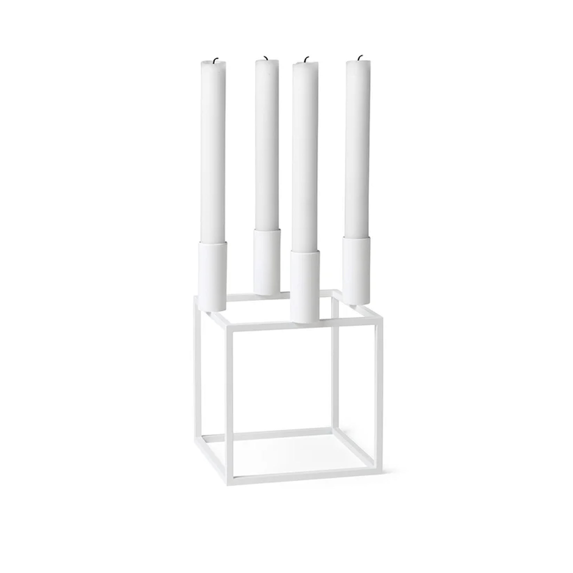 Audo Copenhagen - Kubus 4, Candle Holder, White - Ljusstakar & ljuslyktor - Mogens Lassen - Vit