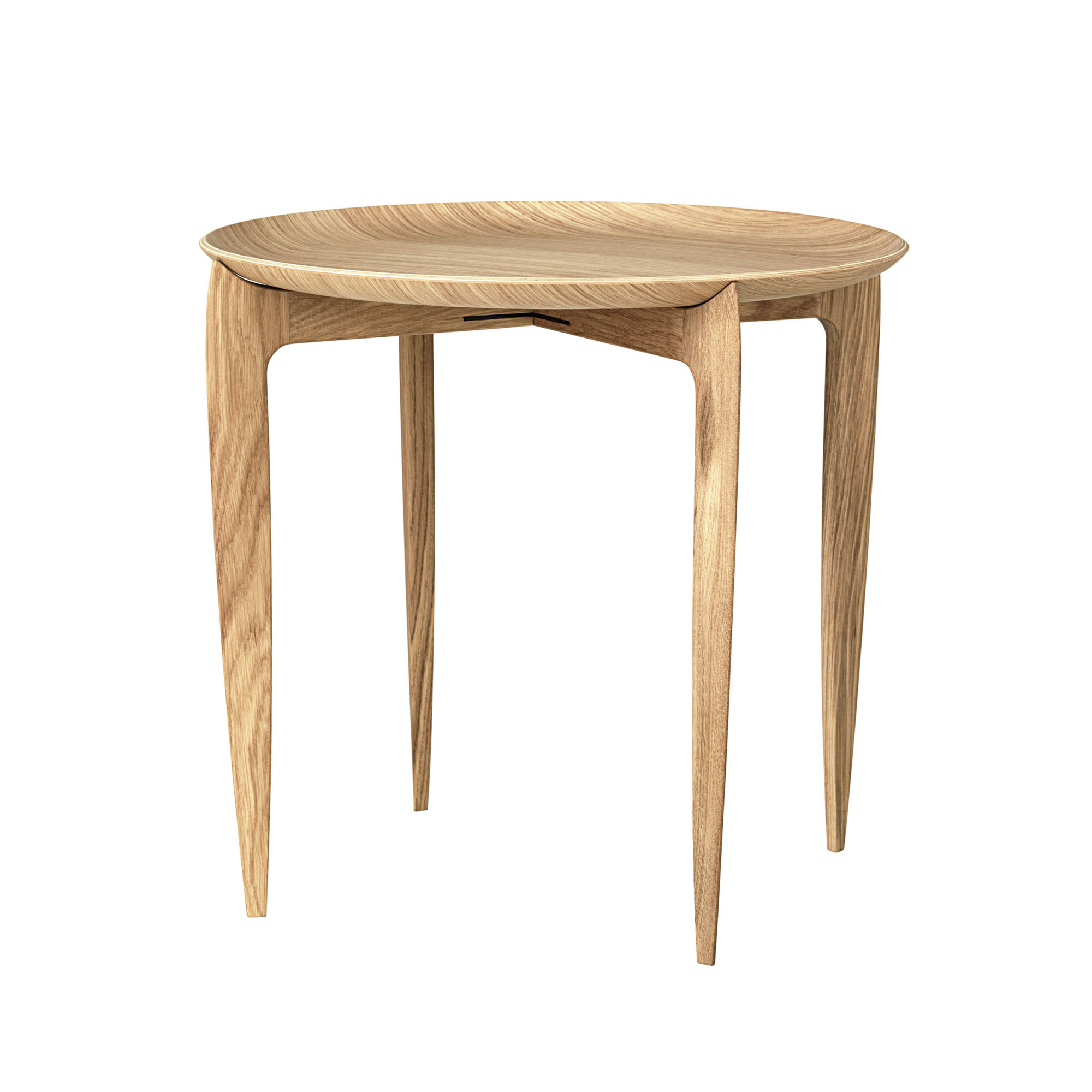 Fritz Hansen - Foldable Tray Table, Ek - Brickbord - Träfärgad - Trä