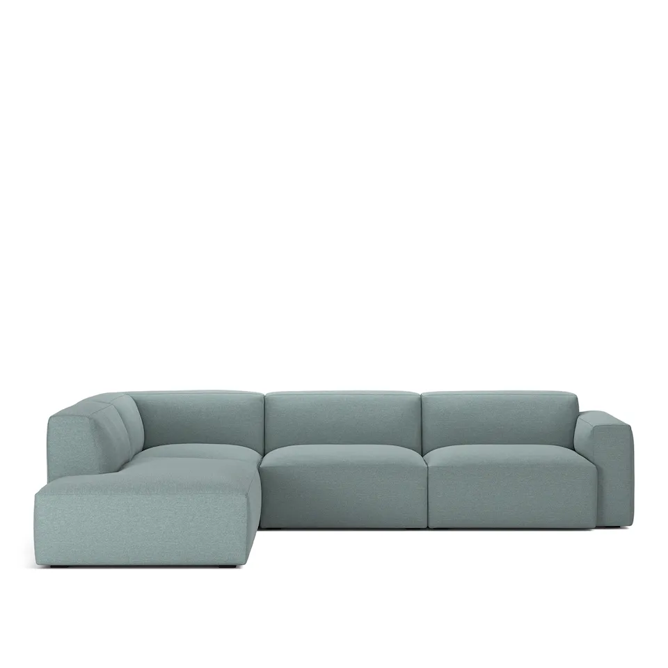 Brick 4-Seater Corner Open End Left Lario 12 Fixed Upholstery