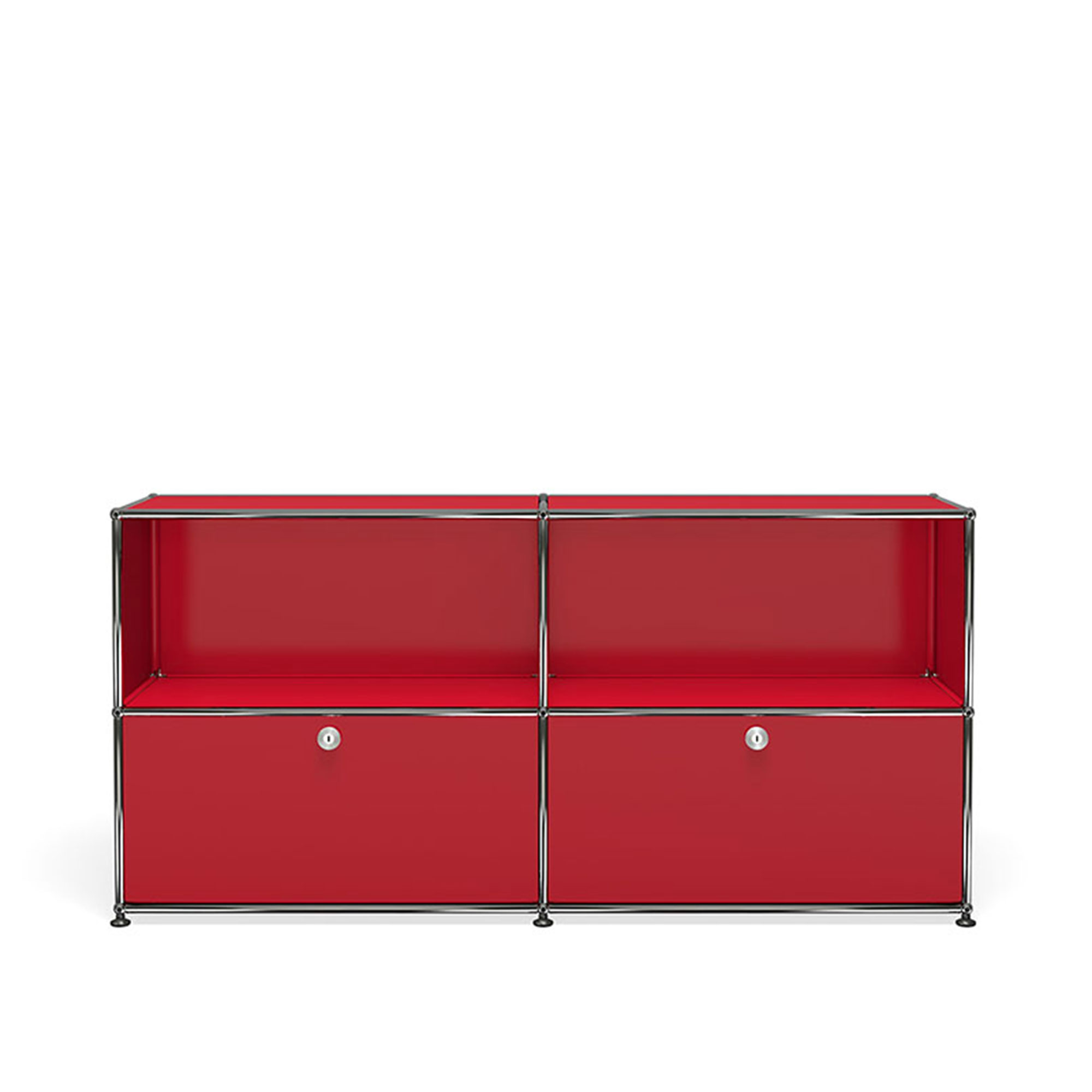USM - USM Haller 36 Sideboard, USM Ruby Red - Fritz Haller,Paul Schärer - Röd - Metall