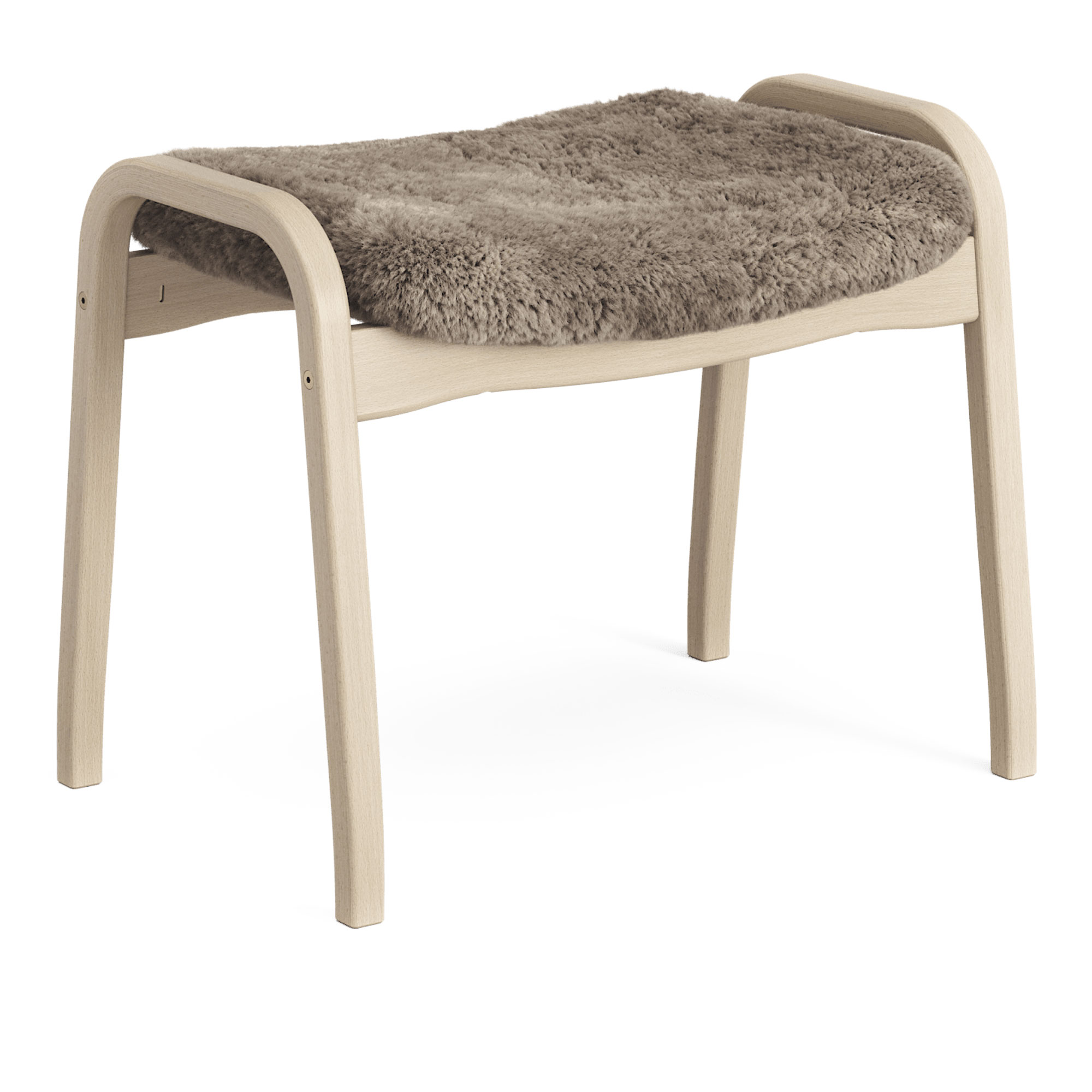 Swedese - Lamino fotpall naturlackad bok/fårskinn sahara - Fotpallar - Yngve Ekström - Brun - Trä/Ull