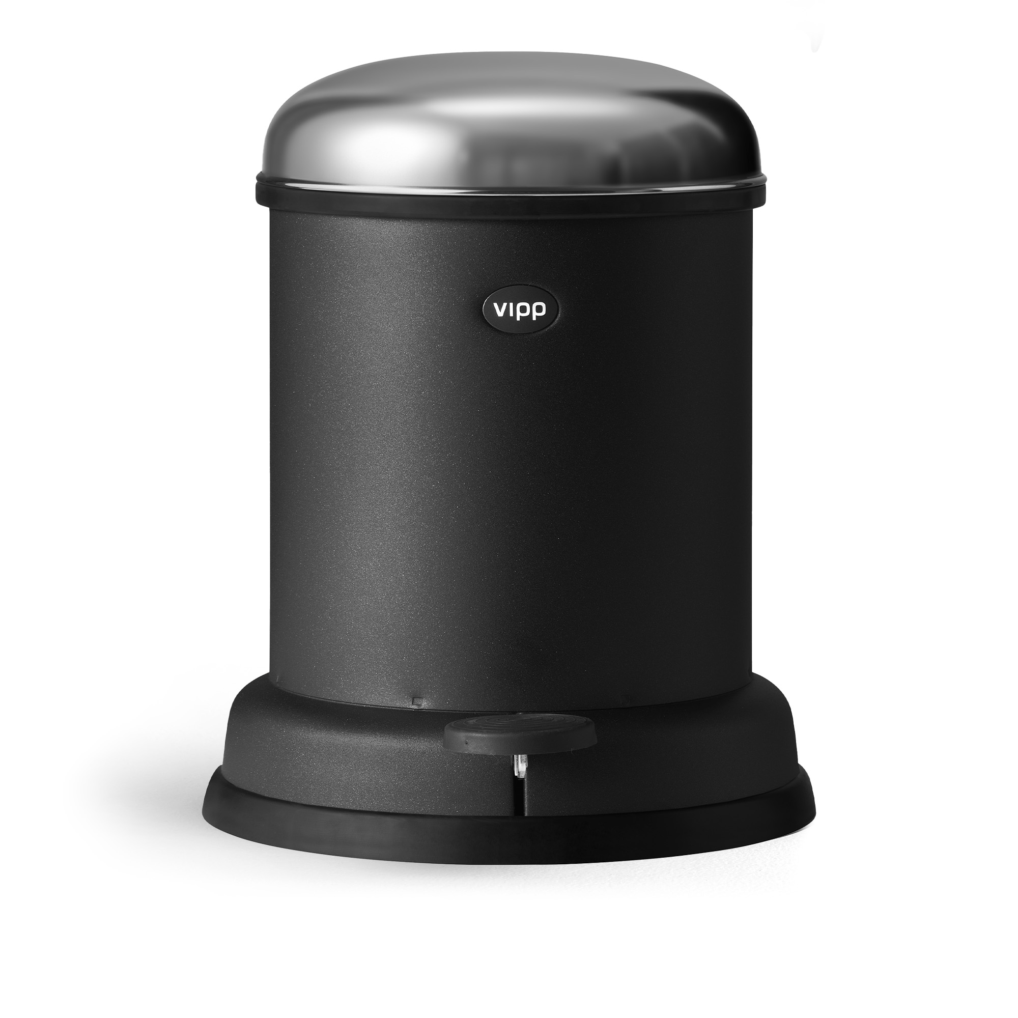 Vipp - Vipp14 soptunna pedal 8L svart - Pedalhinkar - Svart | Inredning - Badrumsinredning - Pedalhinkar | Möbelexperten