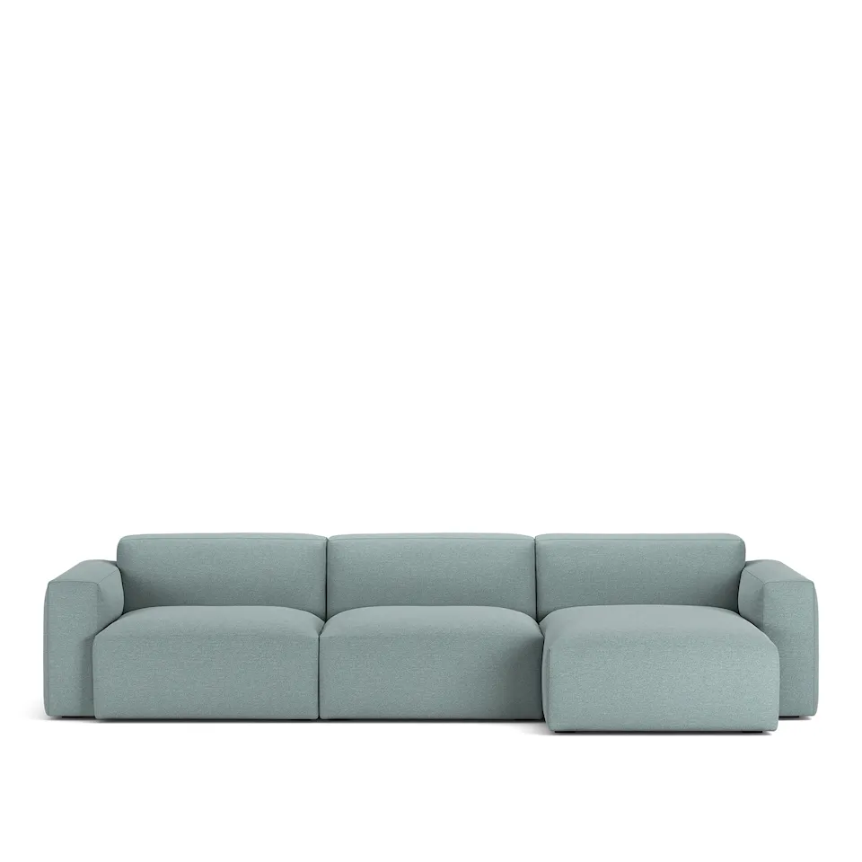 Brick 3-Seater Chaise Lounge Right Lario 12 Fixed Upholstery