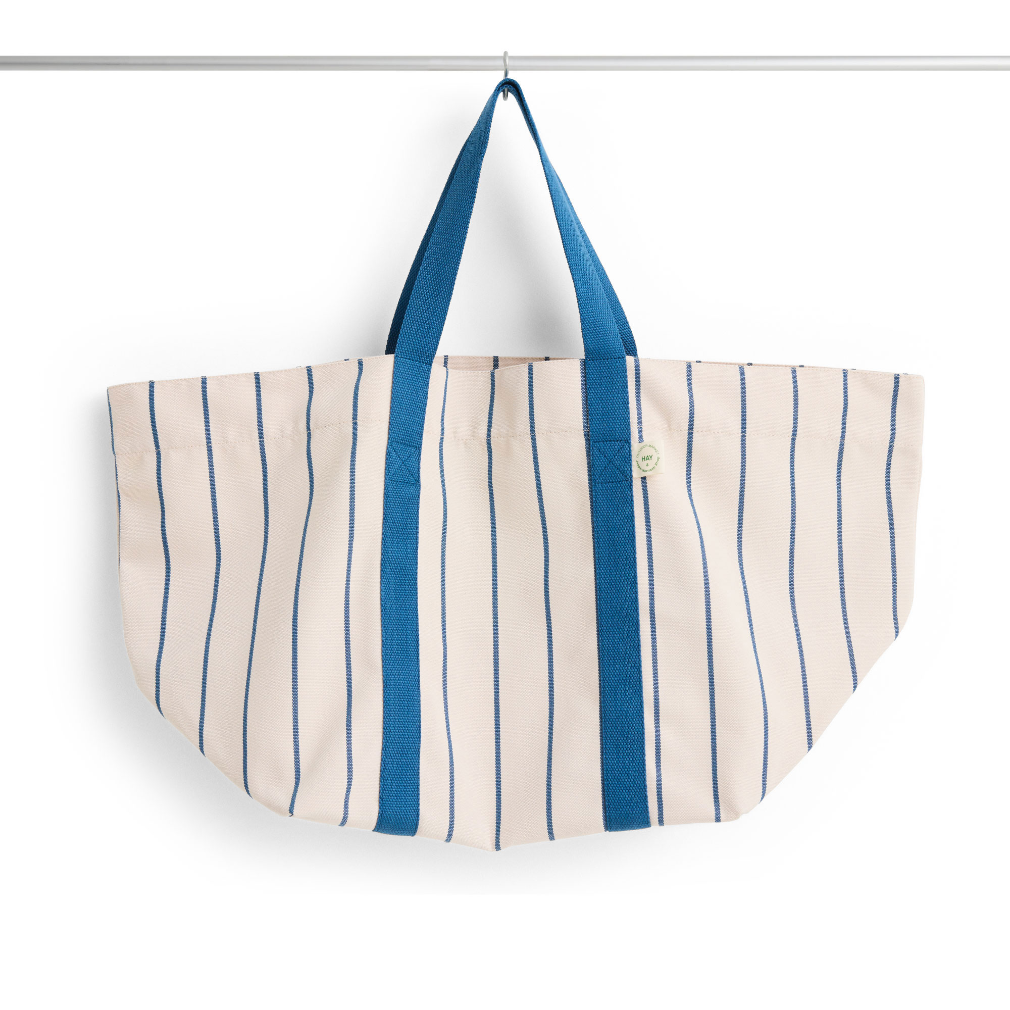 HAY - Outdoor Market Picnic Bag beige with blue stripe - Annet tilbehør - Jasper Morrison - Blå - Plast