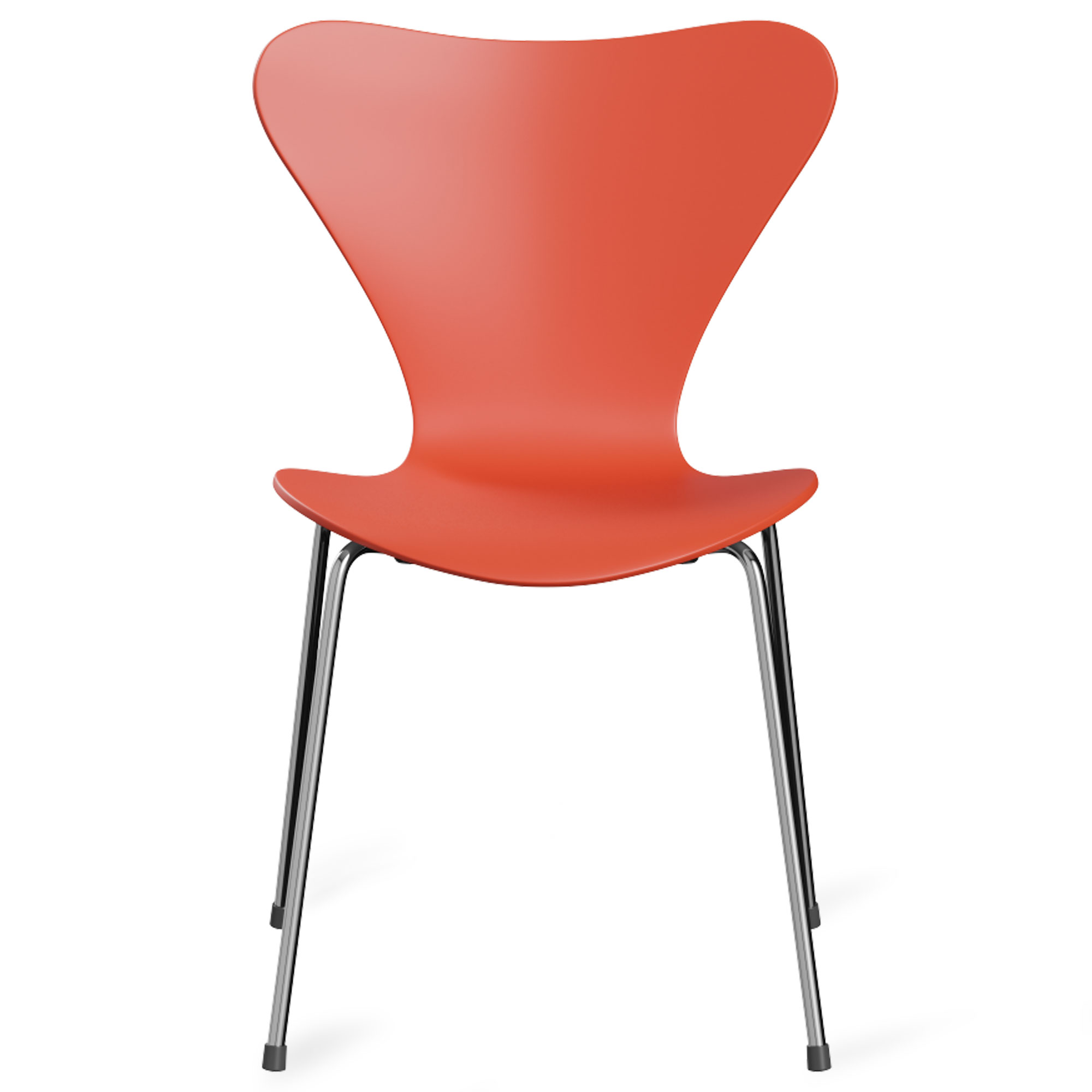 Fritz Hansen - Sjuan 3107 stol Panton 100 orange - Matstolar - Arne Jacobsen - Orange - Trä | Möbler - Stolar Och Pallar - Matstolar | Möbelexperten