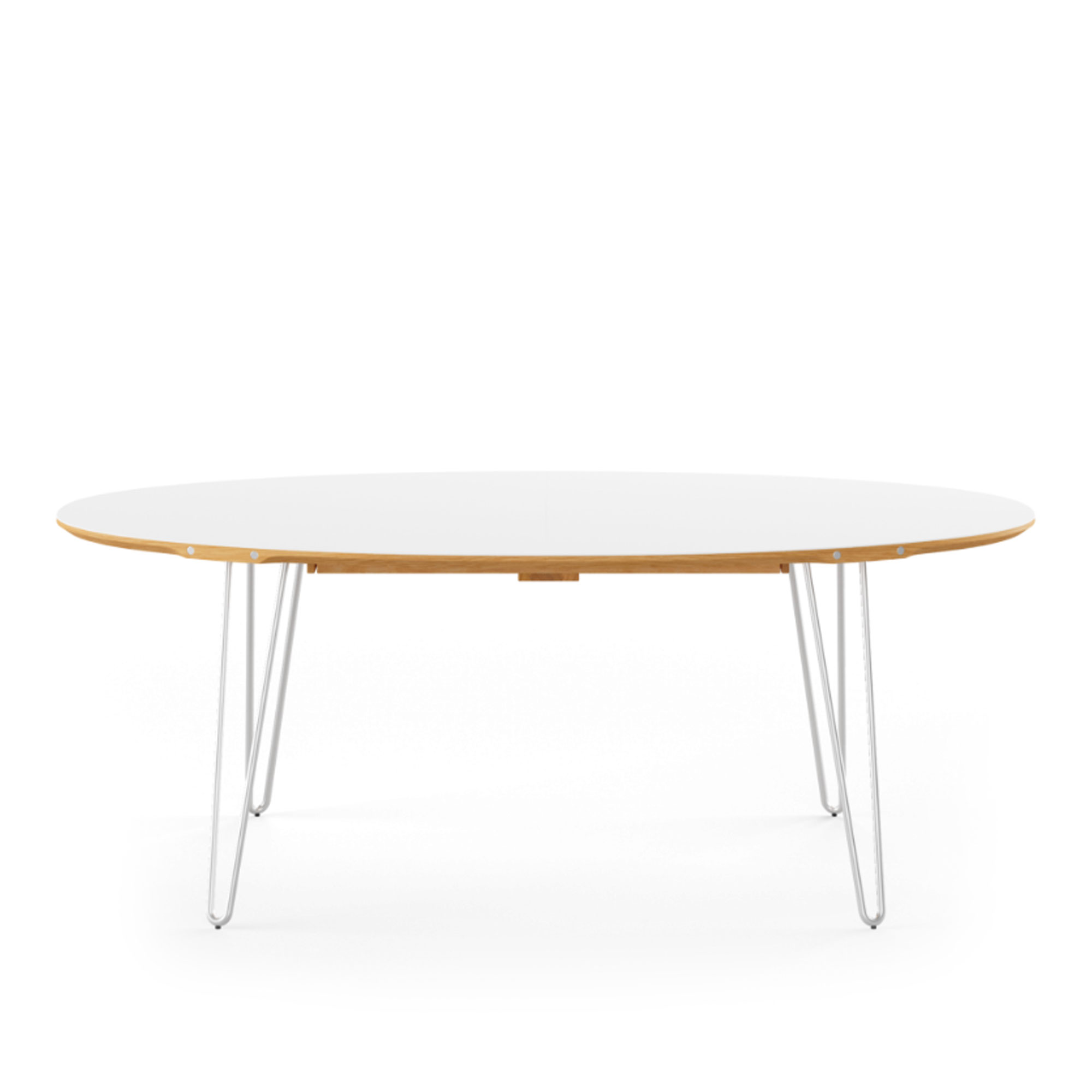 Naver Collection - GM 6600 matbord Corian Top 200 x 100 cm oljad ek / utan il&auml;ggsskiva / rostfritt st&aring;l - Matbord - Nissen & Gehl - Vit - Metall/Tr&auml;/Syntetiskt
