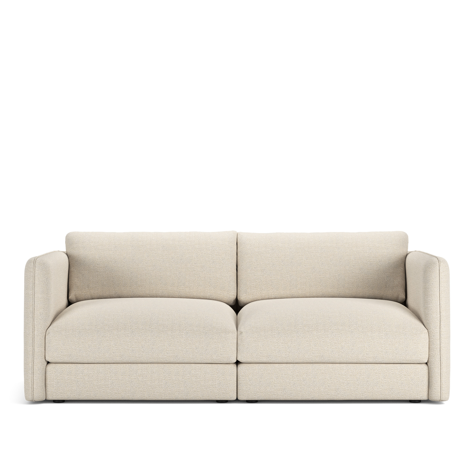 NOGA - Pavarotti 2-Seater, Fixed Cover, Cushion Variant 03, Lario 38 - Soffor - Beige
