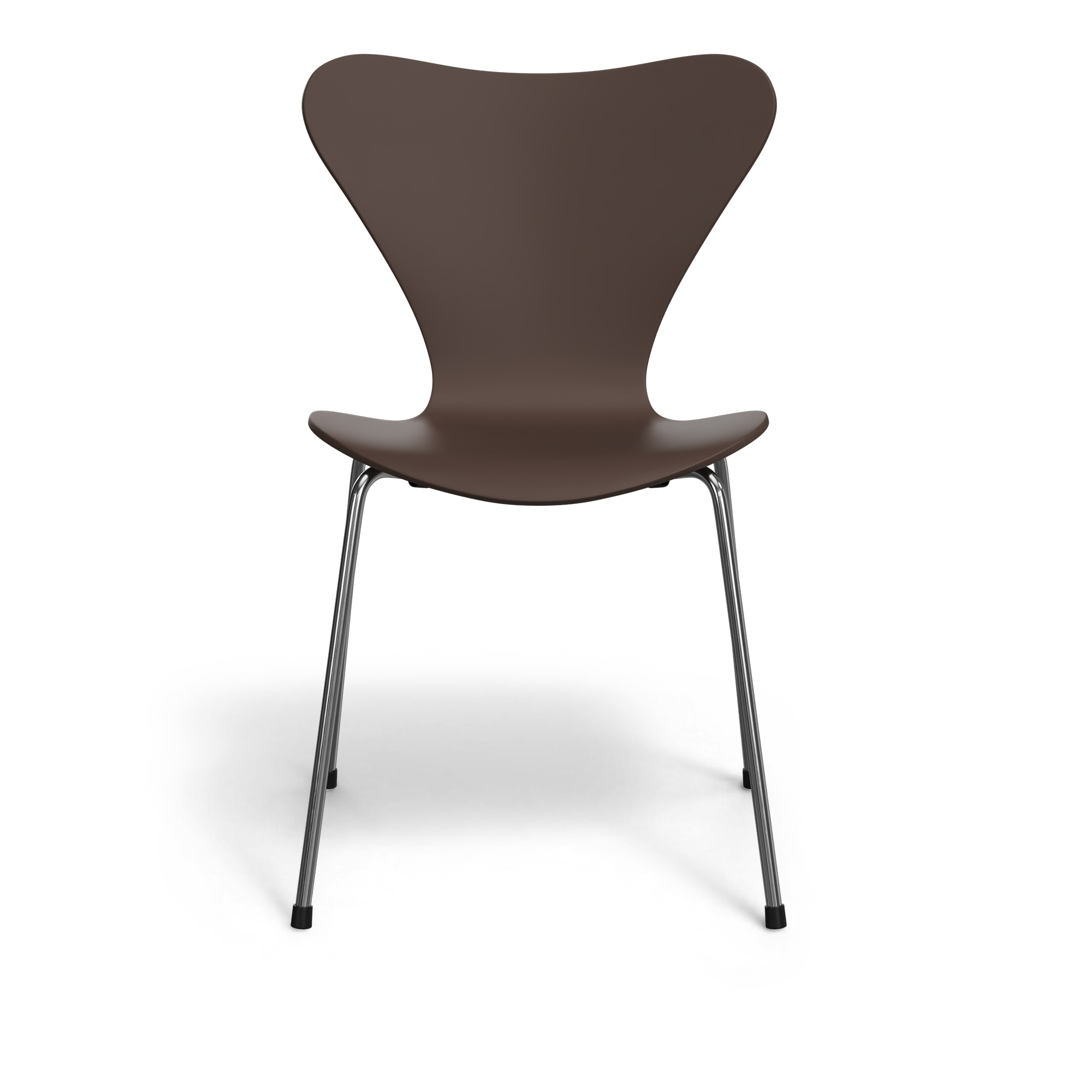 Fritz Hansen - Series 7 3107 no upholstery &ndash;&nbsp;Panton 100 Brown - Matstolar - Arne Jacobsen - Brun - Tr&auml;