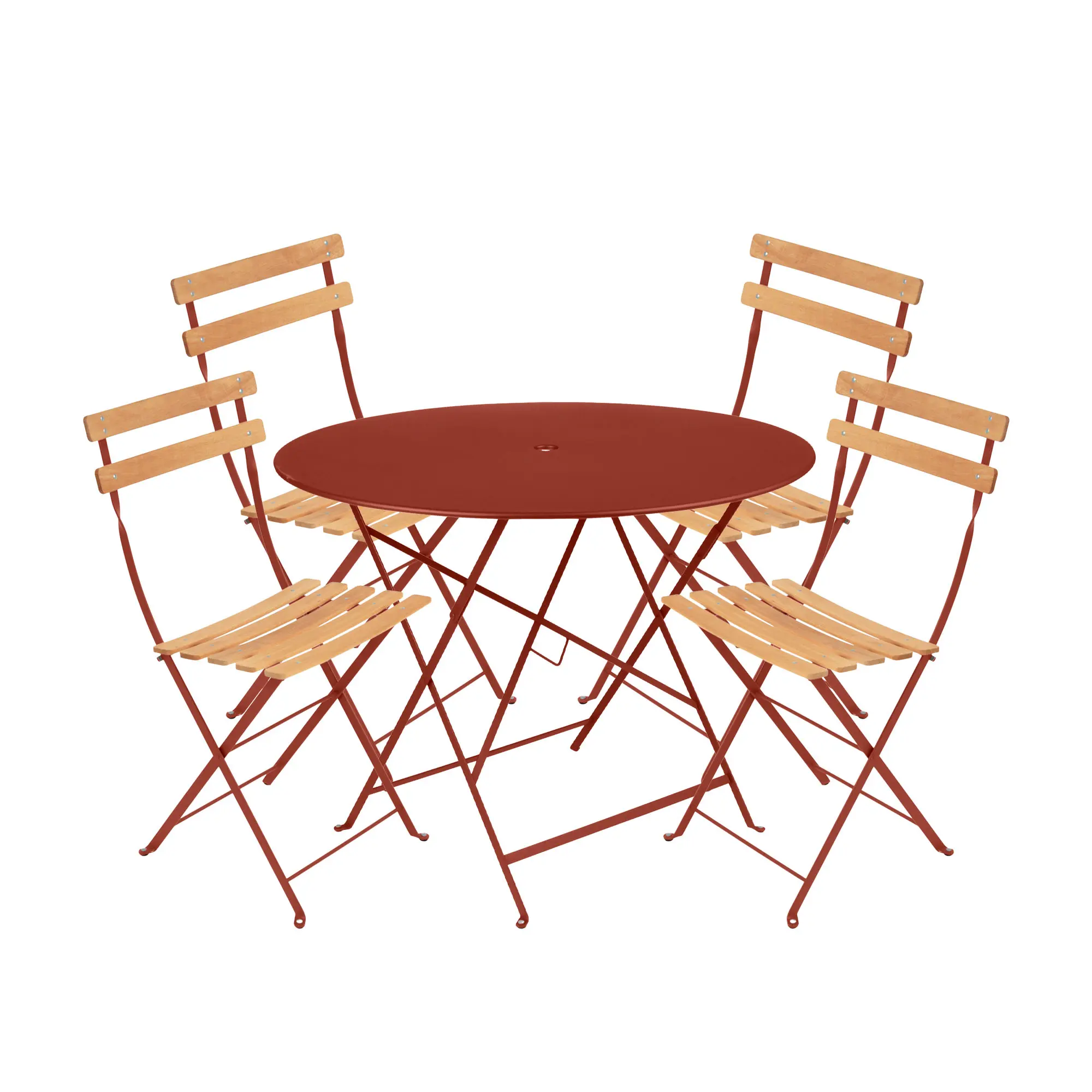 Bistro spisegruppe Ø96cm & 4 tre stoler