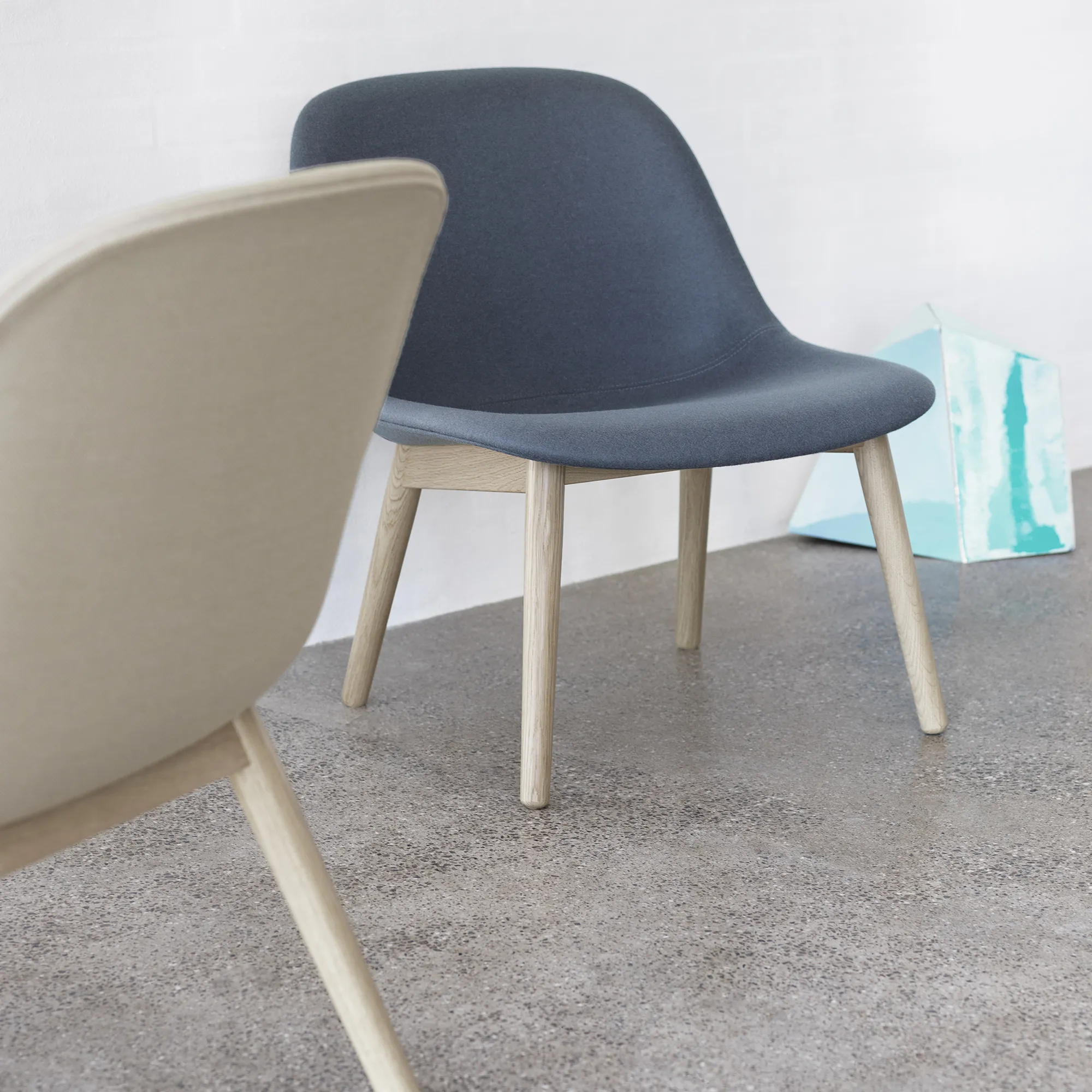 Fiber Lounge Chair Wood Base