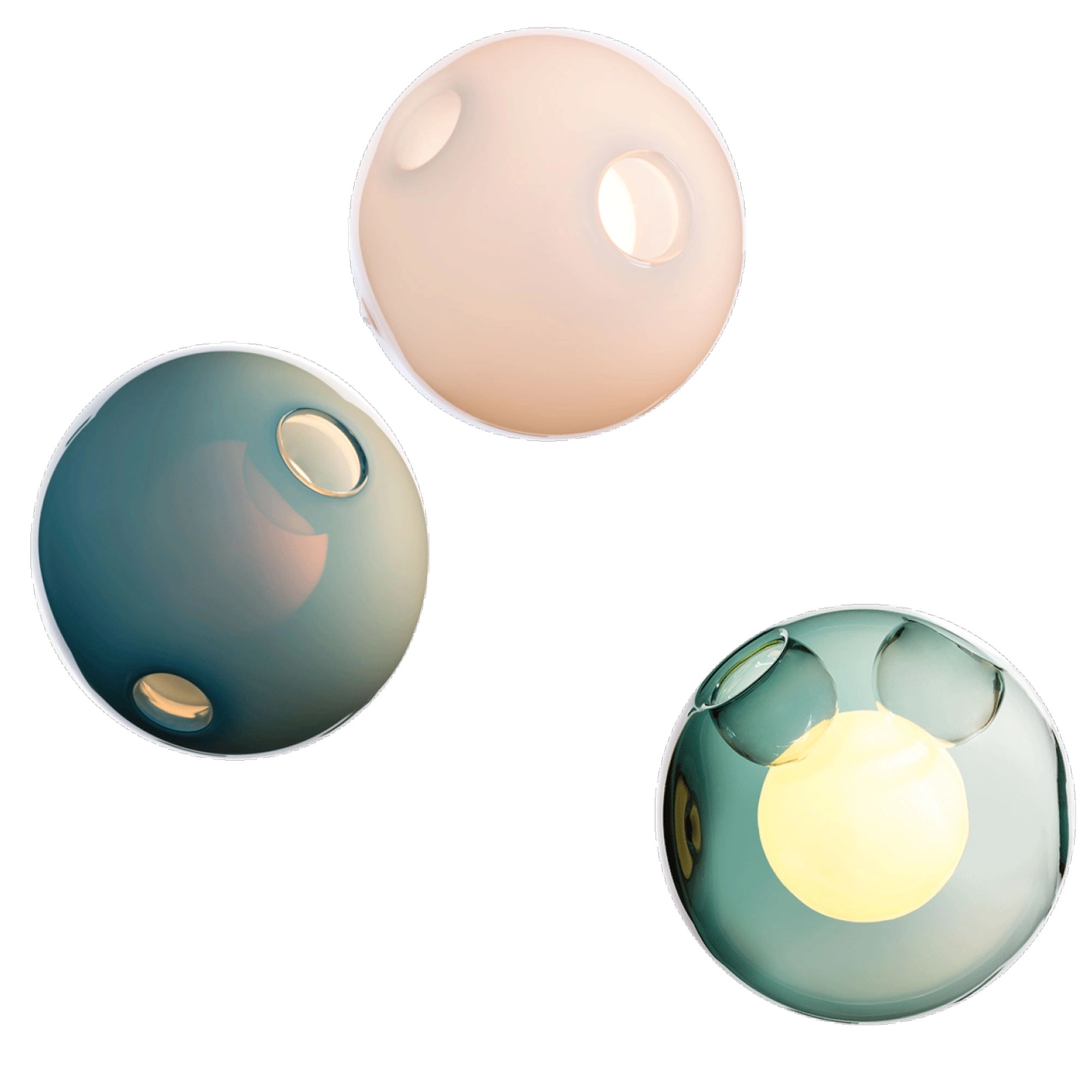 Bocci - 28.3 Random, Multi - 09 Xenon - Pendellampor - Omer Arbel - Flerfärgad