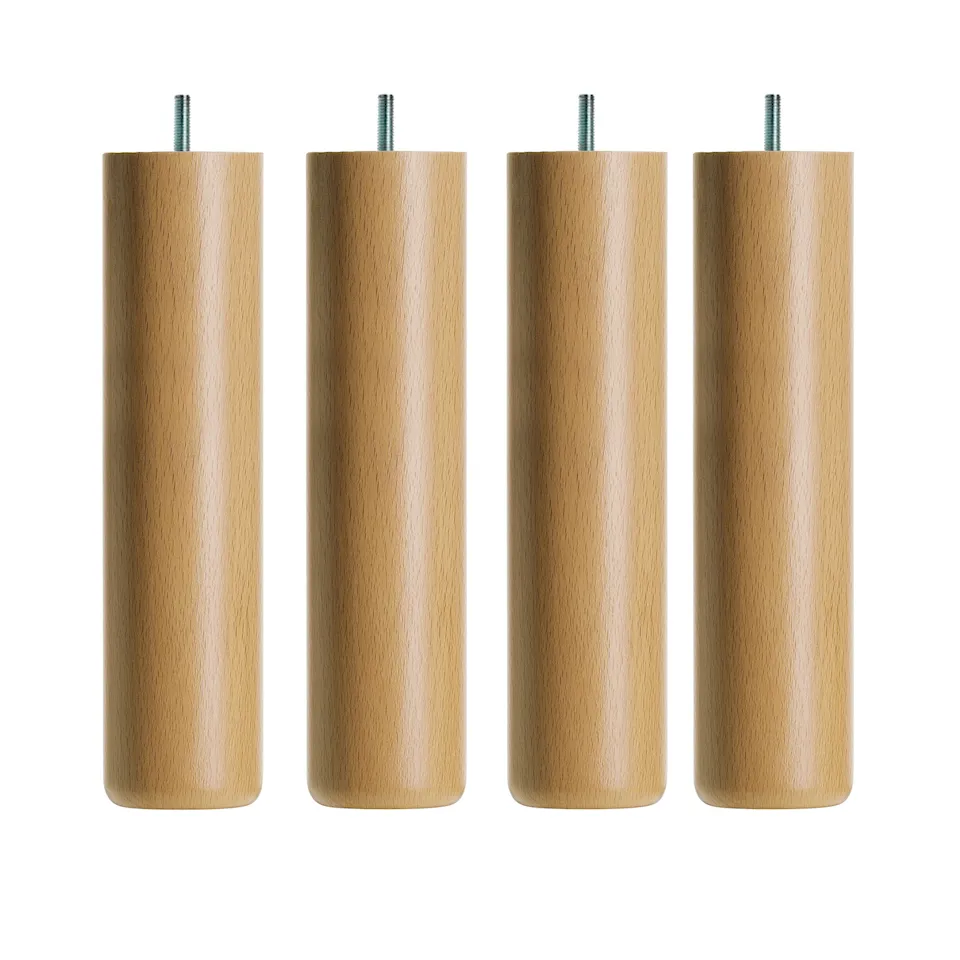 DUX Inspiration bed legs round beech 4-pack