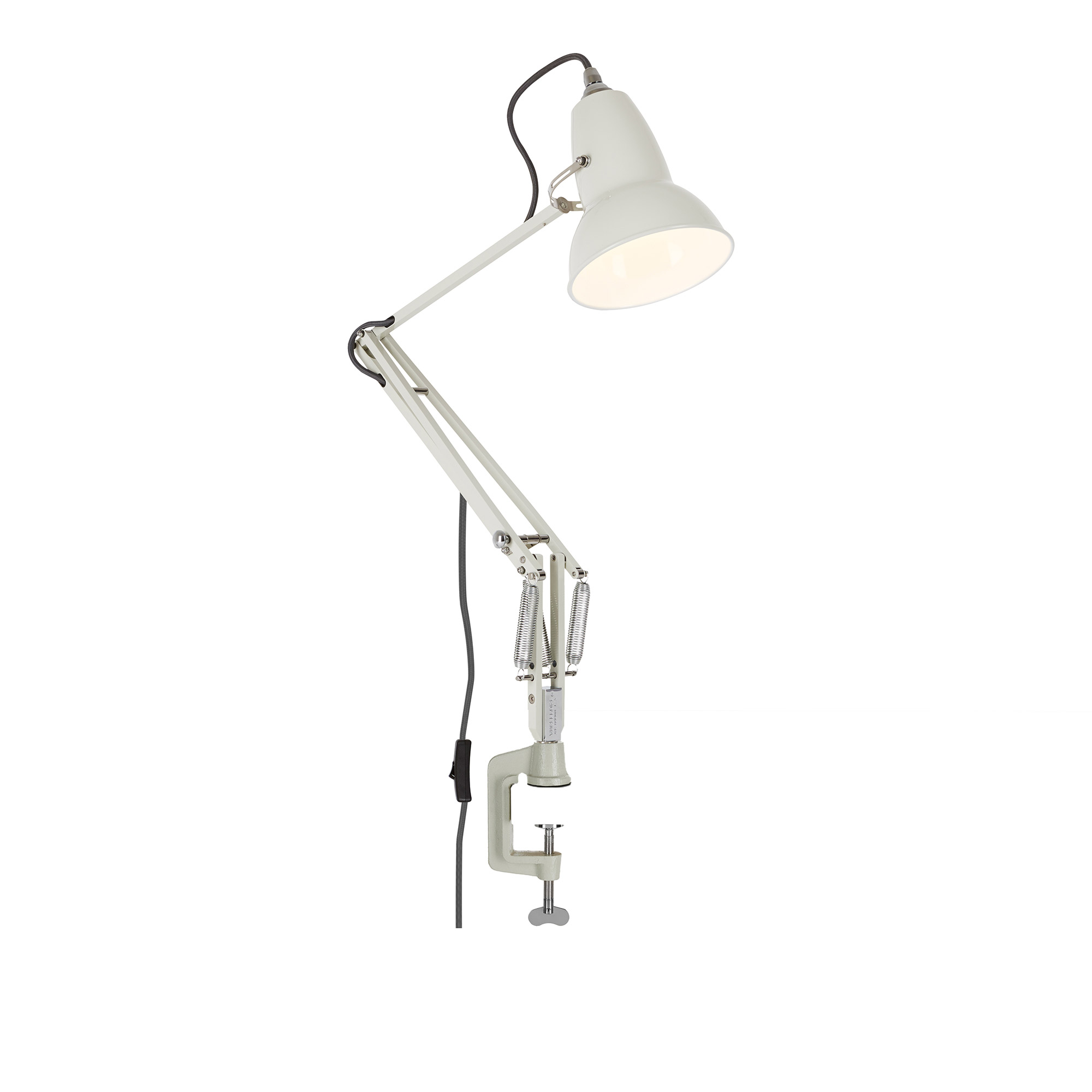 Anglepoise - Original 1227 Desk Lamp With Clamp Linen White - Skrivbordslampor - George Carwardine - Vit