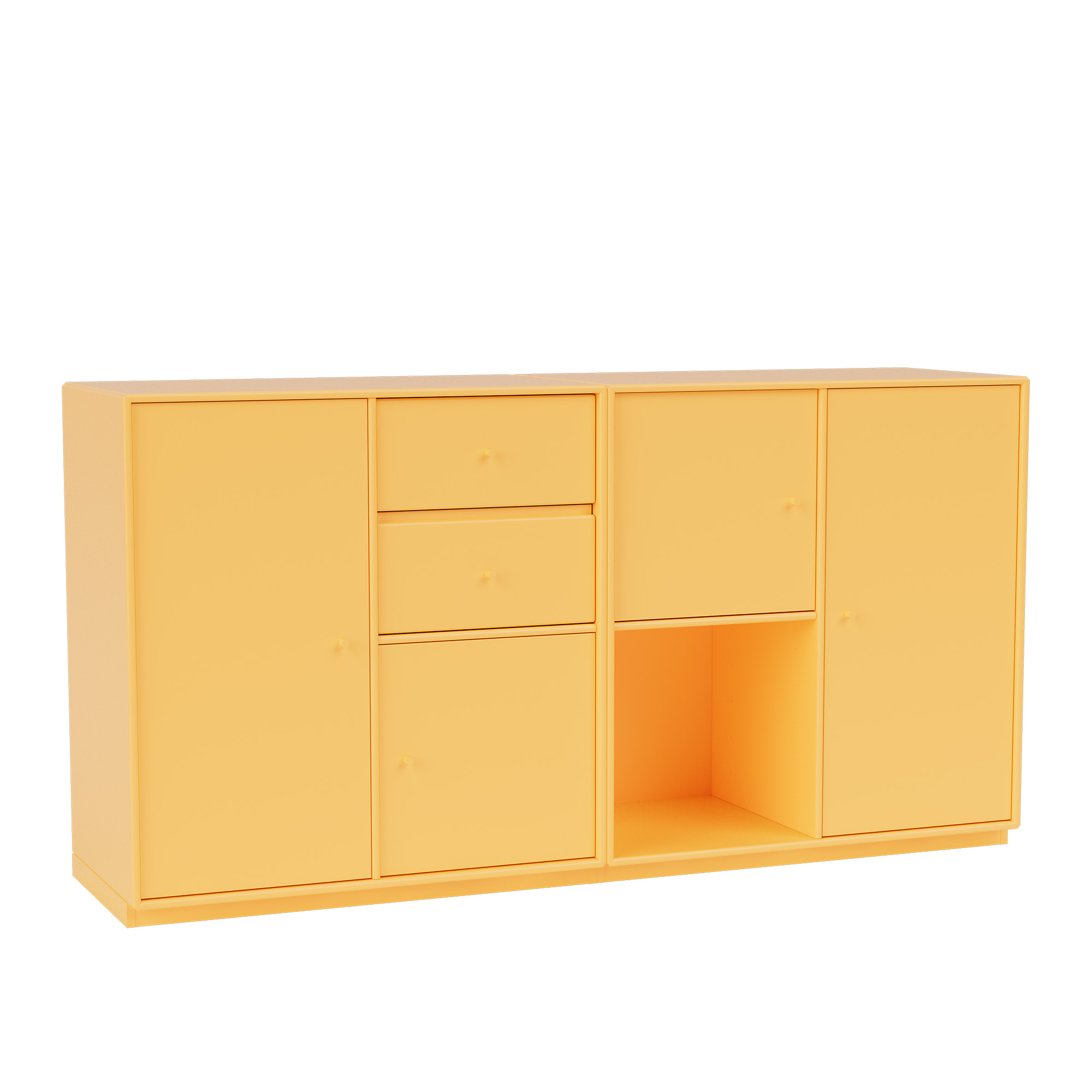 montana - couple sideboard 166-acacia 06 plinth 3 cm - skänkar och sideboards - peter j. lassen - gul - trä