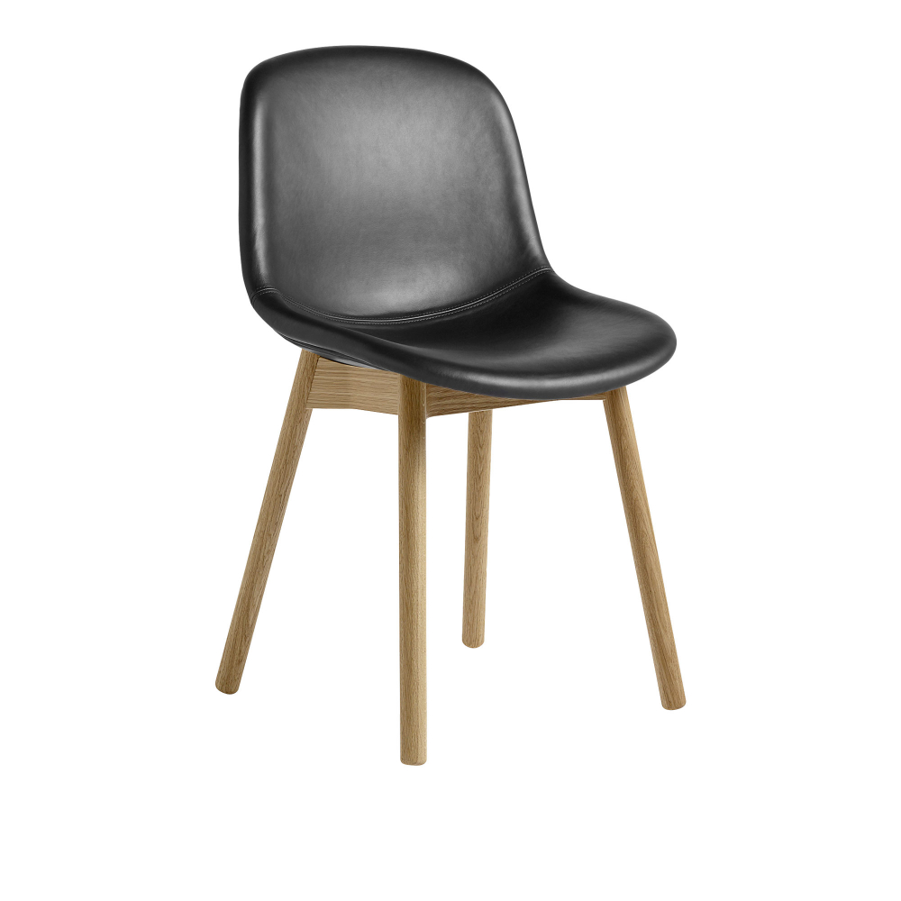 HAY - Neu 13 Upholstery, WB Lacquered Oak/Cat.6 Sense Black - Matstolar - Trä/Plast
