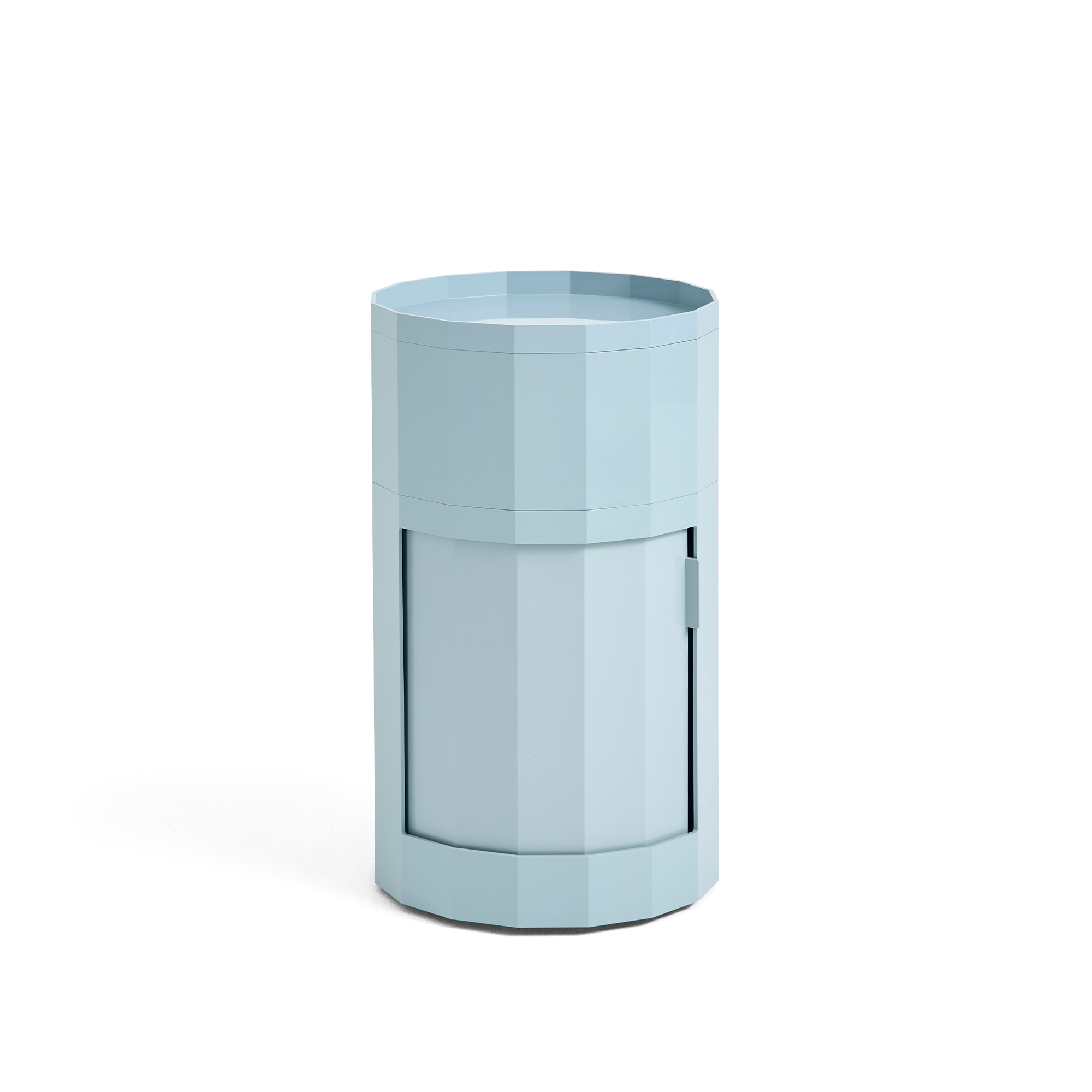 HAY - Facet Cabinet High Misty Blue - Småbord & sidobord - Stefan Scholten - Blå - Plast