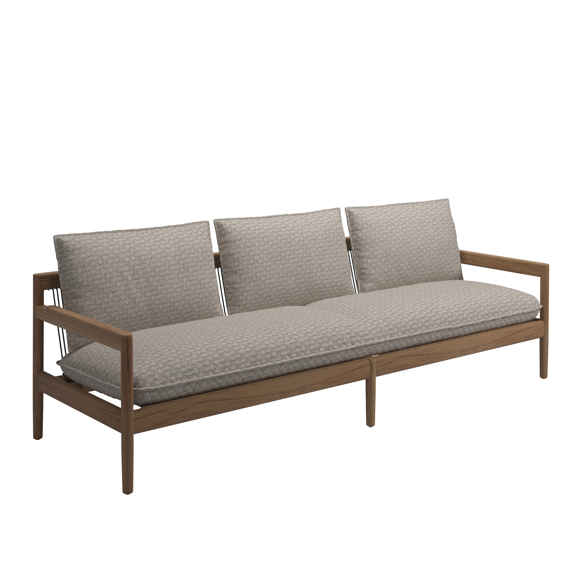 Gloster - Saranac 3-Seater Sofa - Fabric Grade D - Wave Buff - Soffor utomhus - Mark Gabbertas | Utemöbler - Loungemöbler - Soffor Utomhus | Möbelexperten
