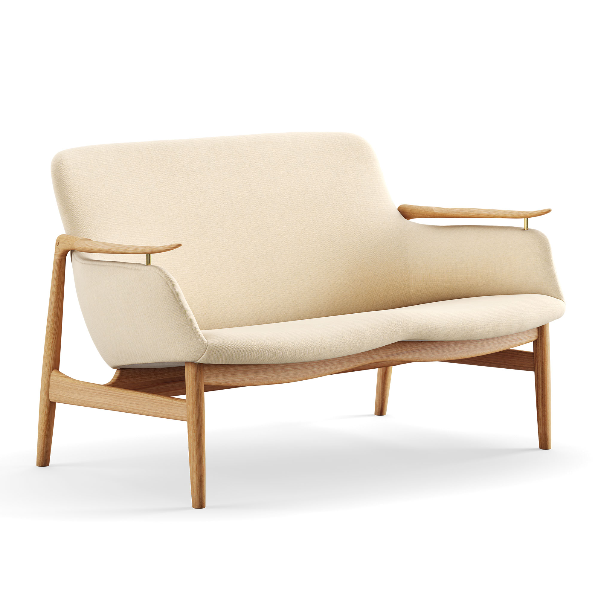 House of Finn Juhl - 53 Sofa, Dark oiled oak, Cat. 2 Hallingdal 65 - 100 - Soffor - Finn Juhl - Beige,Träfärgad | Möbler - Soffor Och Dagbäddar - Soffor | Möbelexperten