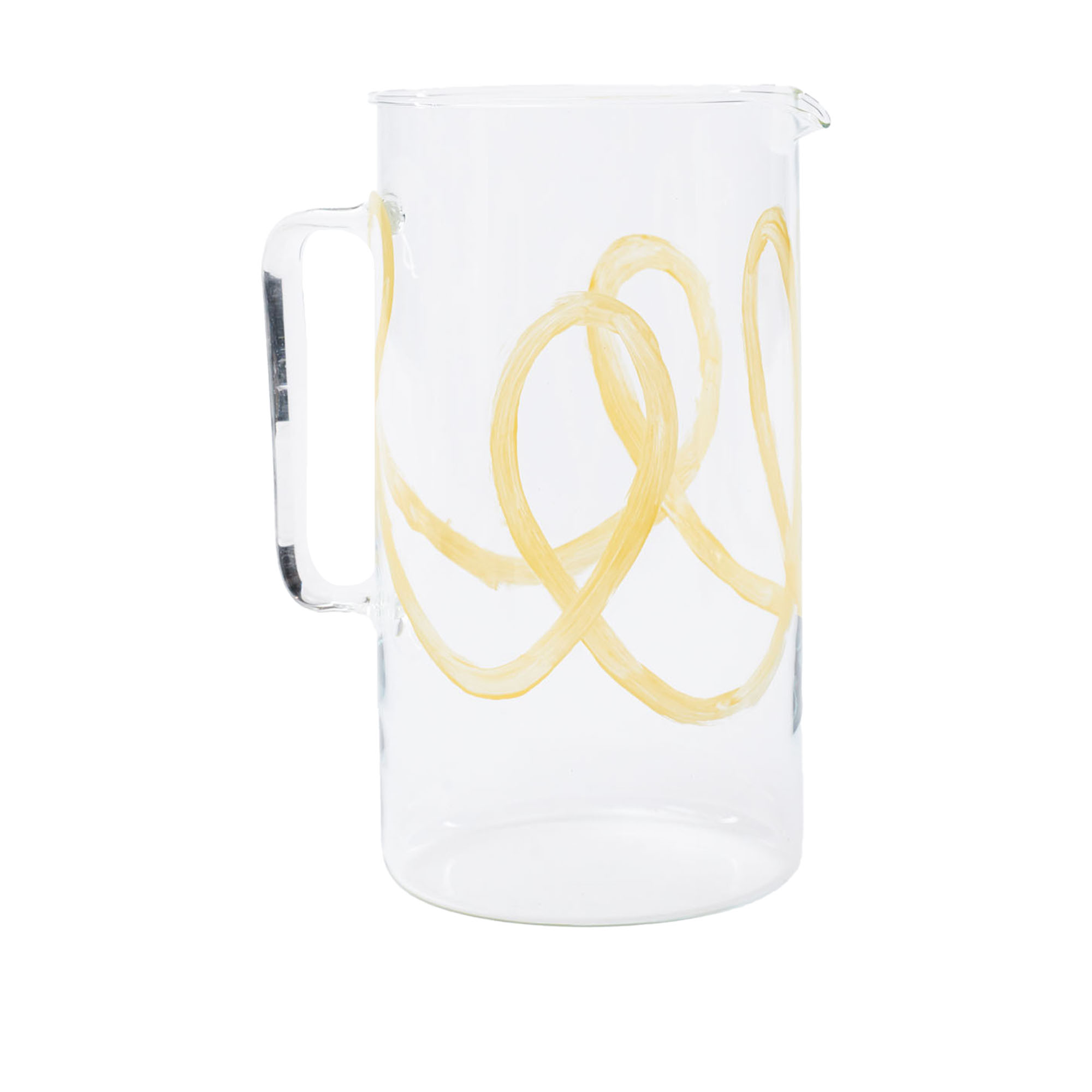 Niko June - Soft Serve Pitcher Yellow Swirl - Tillbringare - Niko Juno - Glas