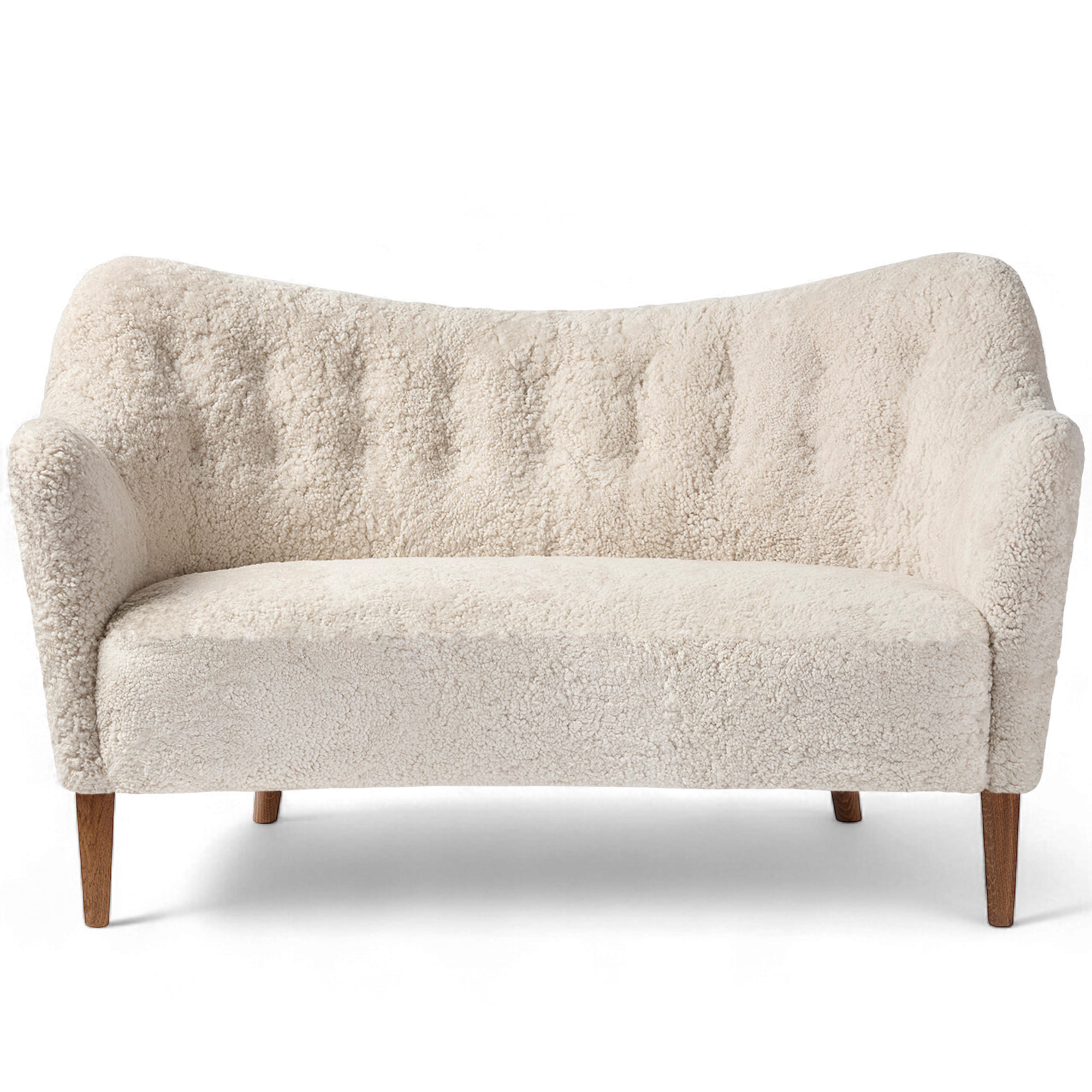 Dagmar - Tisso 185 Sofa Sheepskin Moonlight Fumed Oak - Soffor - Alfred Kristensen - Vit - Trä/Textilmaterial | Möbler - Soffor Och Dagbäddar - Soffor | Möbelexperten
