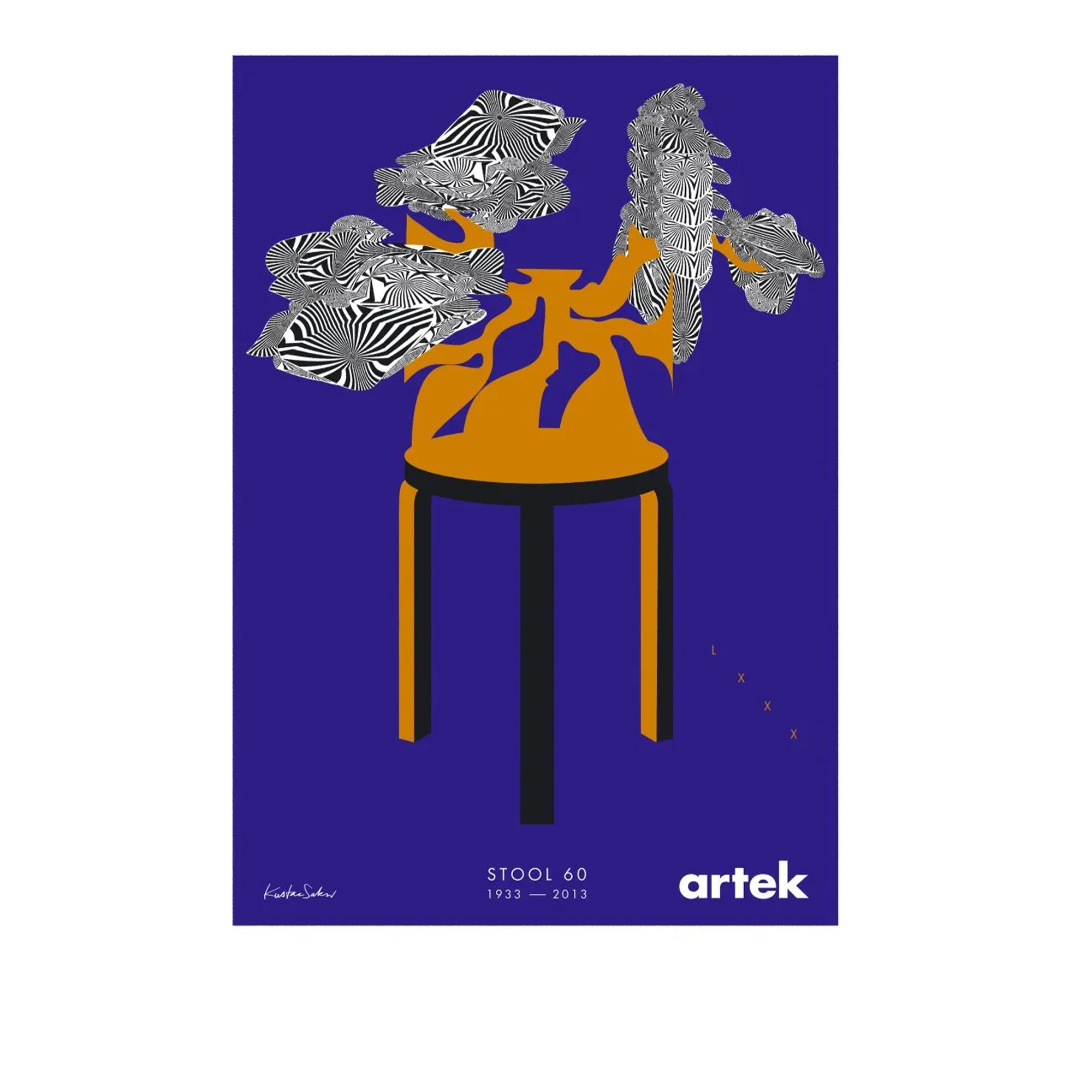 Artek - Poster A1 - Stool 60 Anniversary Kustaa Saksi - Editioner - Kustaa Saksi