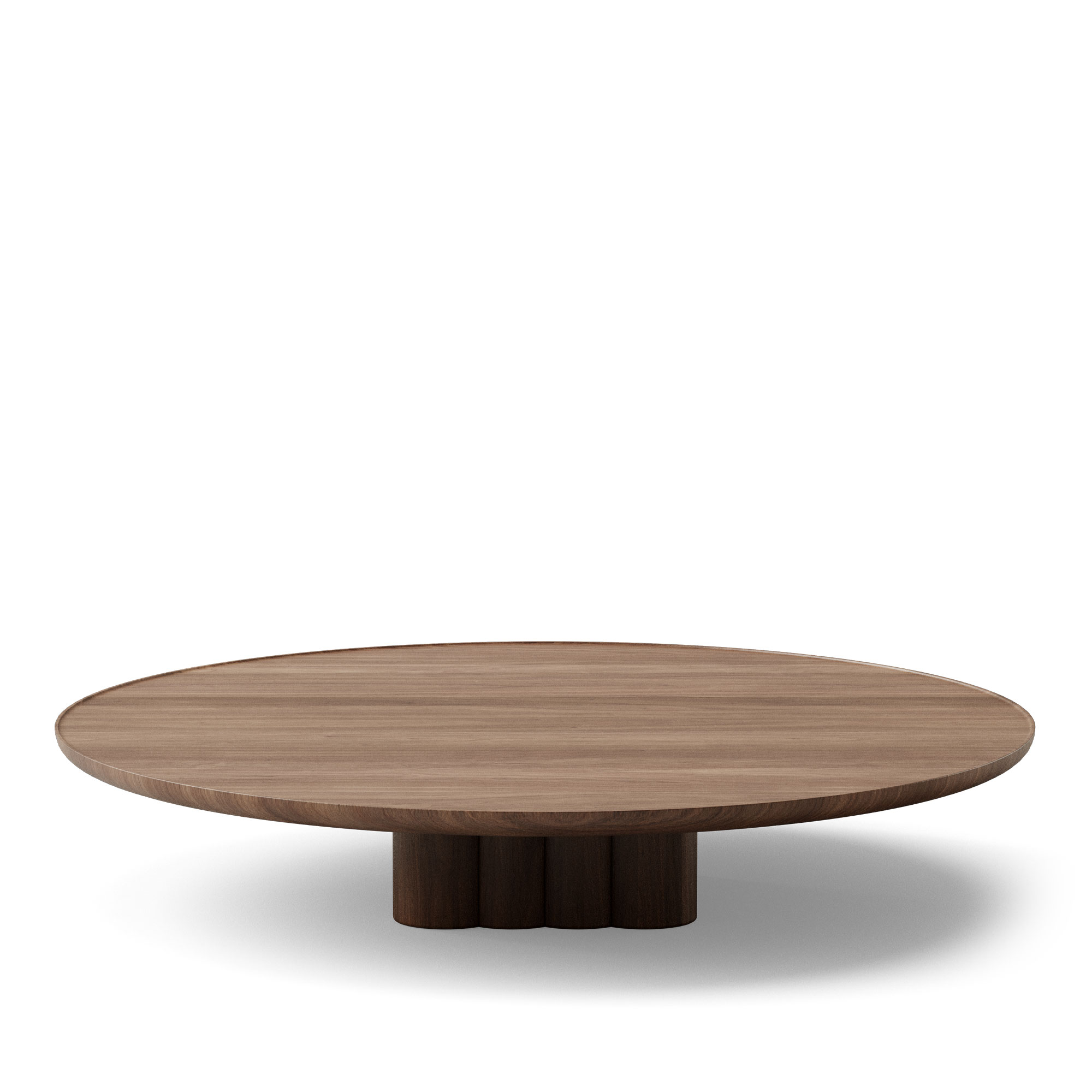 Dk3 - Plush Coffee Table Round Ø130 x H29 cm Walnut - oil - Soffbord - Jacob Plejdrup - Brun | Möbler - Bord - Soffbord | Möbelexperten